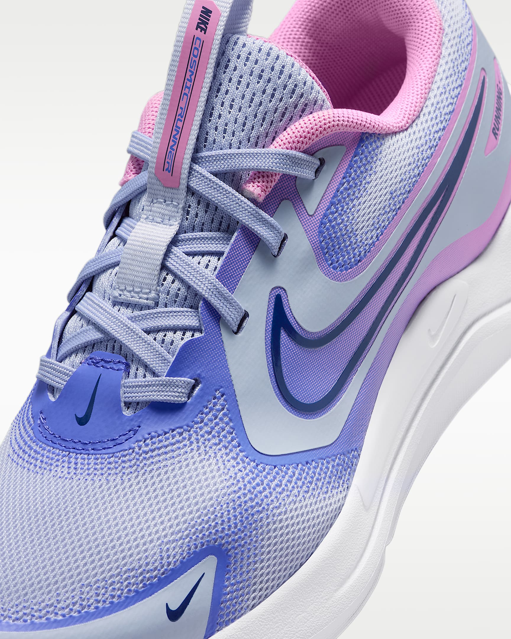 Nike Cosmic Runner Big Kids' Road Running Shoes - Ghost/Sapphire/Light Magenta/Midnight Navy