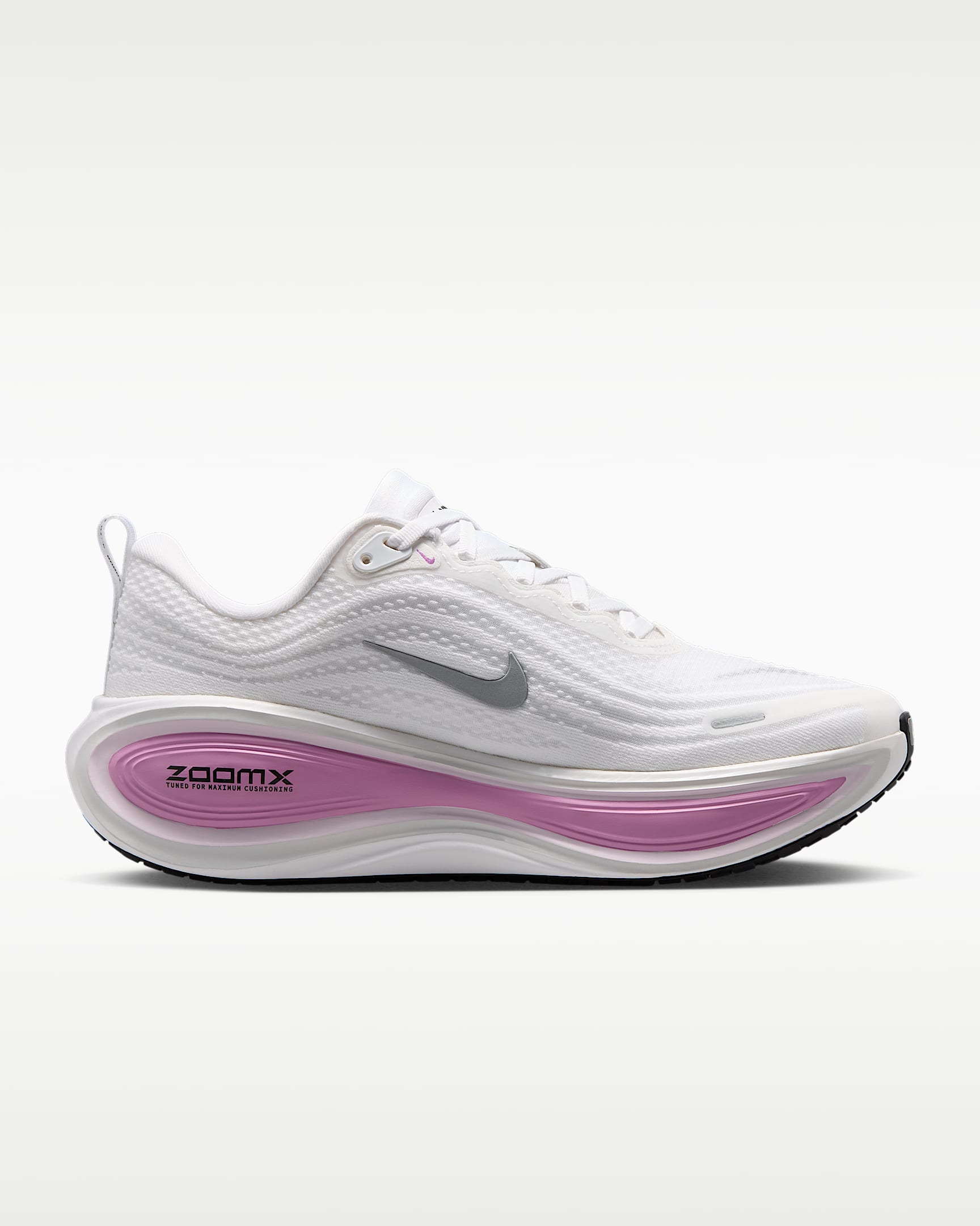Tenis de correr en pavimento para mujer Nike Vomero Plus - Blanco/Lila desteñido/Blanco cumbre/Plata metalizado
