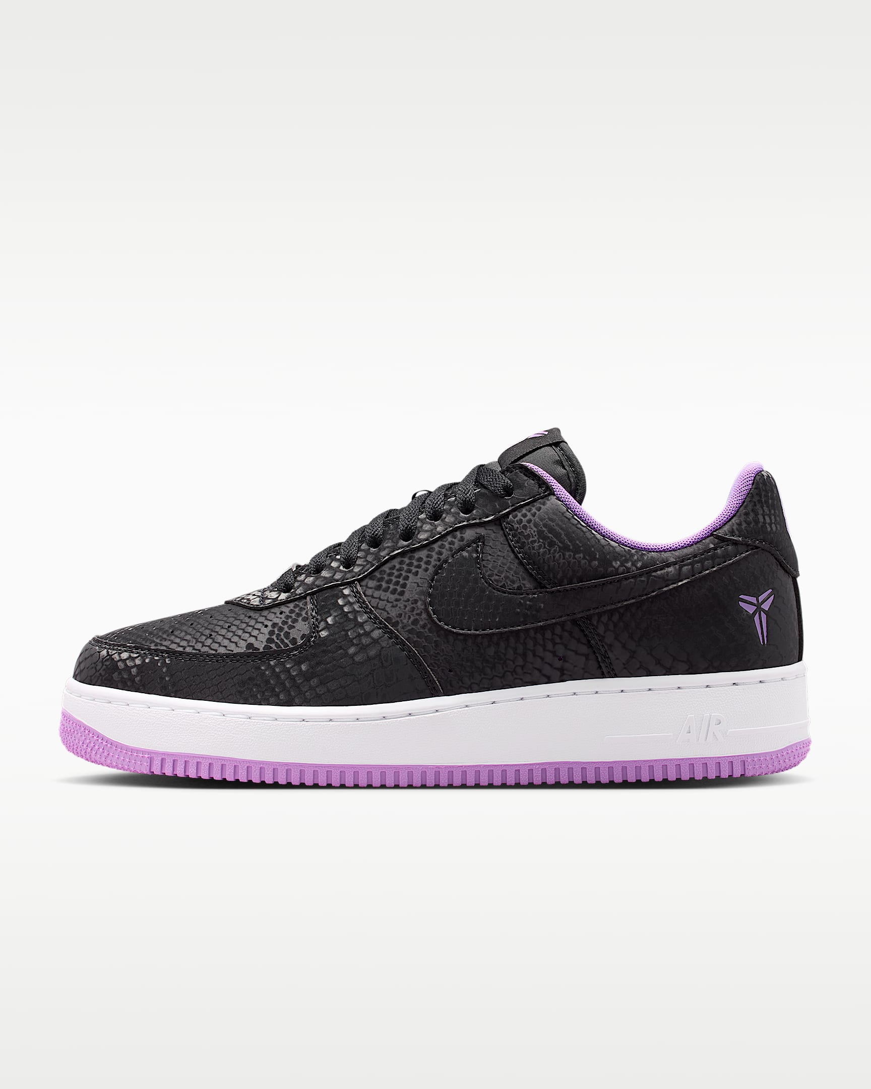 Kobe Air Force 1 Low Schuh (Herren) - Schwarz/Weiß/Purple Stardust