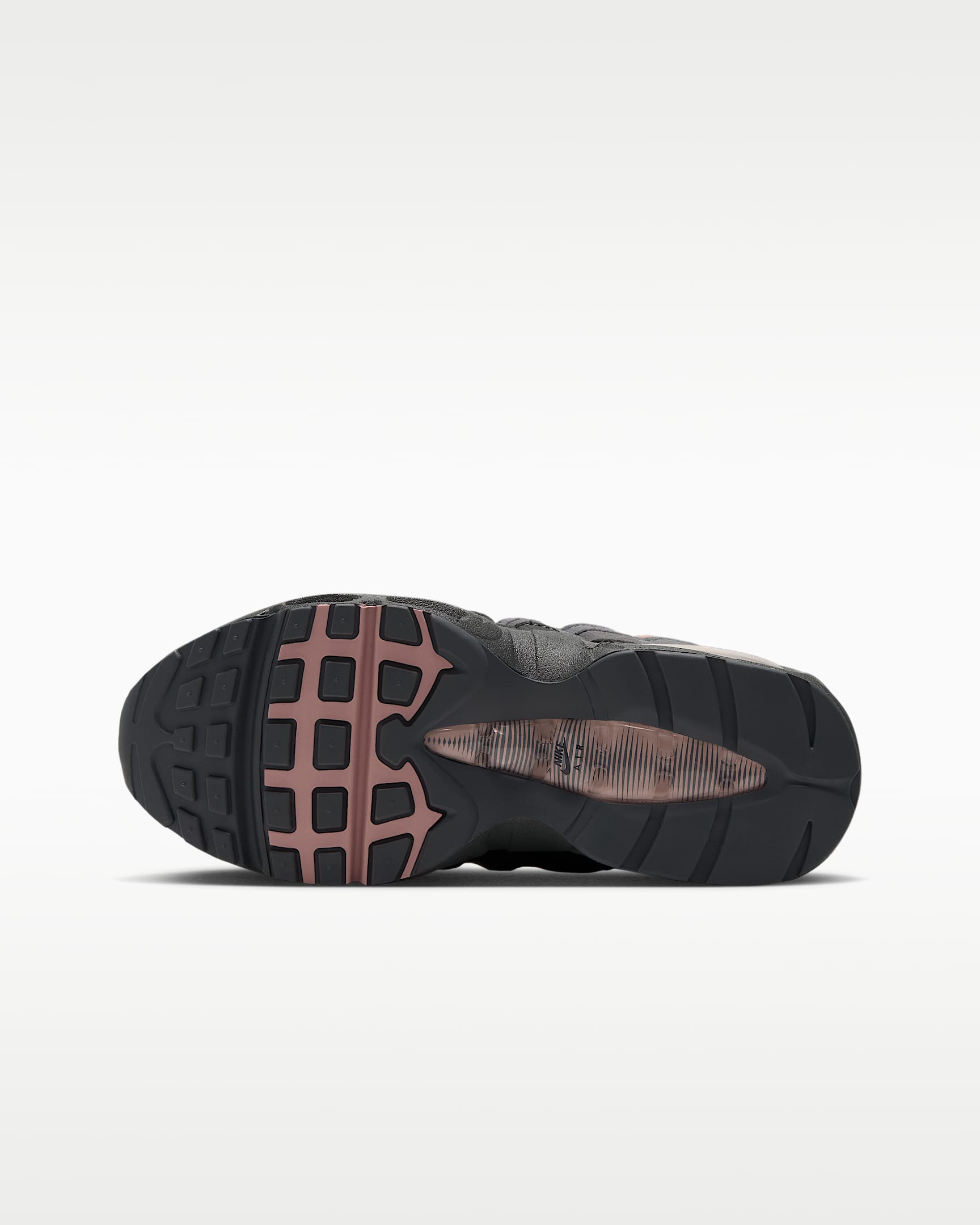 Nike Air Max 95 Big Bubble-sko til større børn - Dark Grey/Rust Pink/Anthracite/Sail