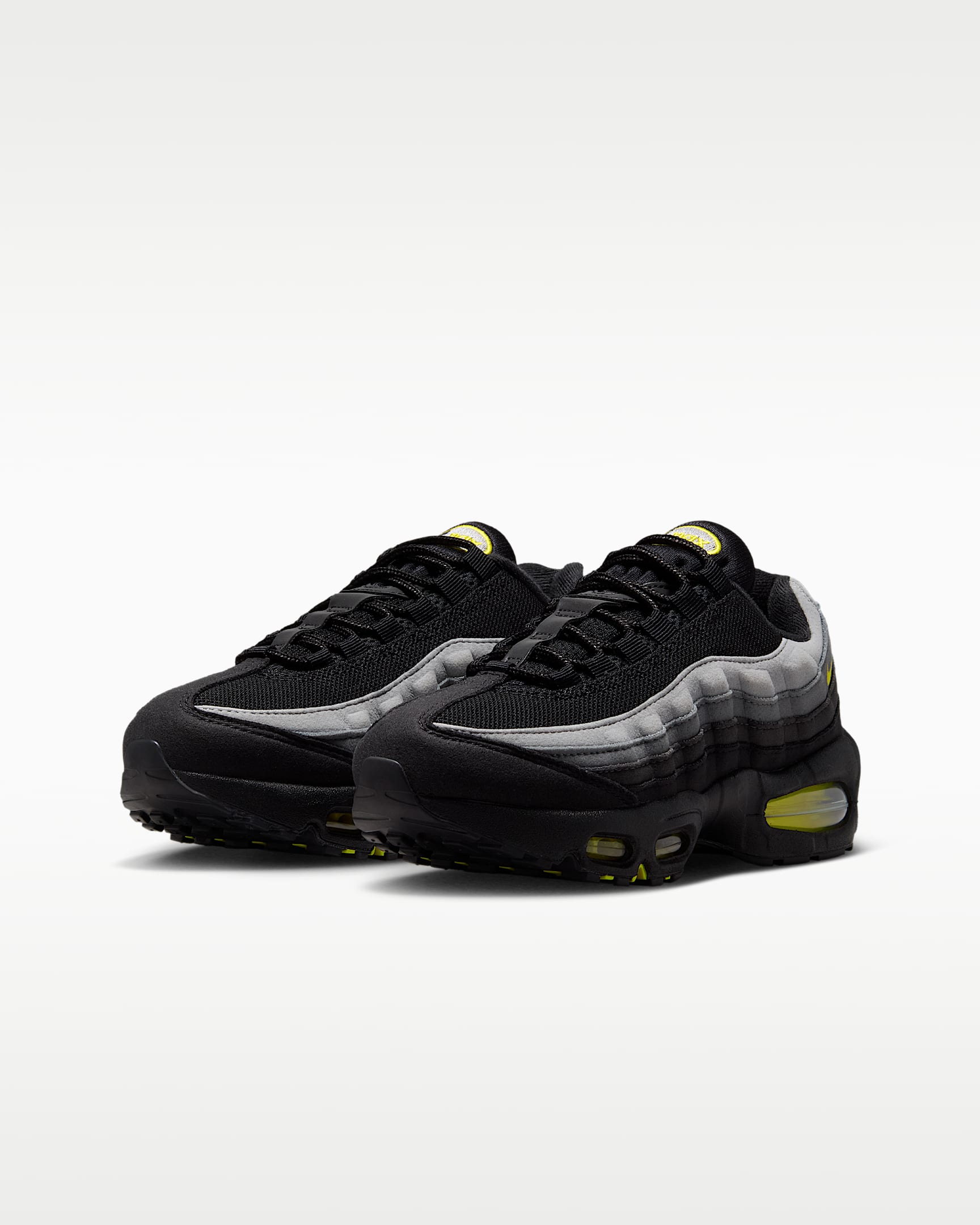 Nike Air Max 95 Big Bubble Older Kids' Shoes - Black/Dark Smoke Grey/Smoke Grey/Chrome Yellow