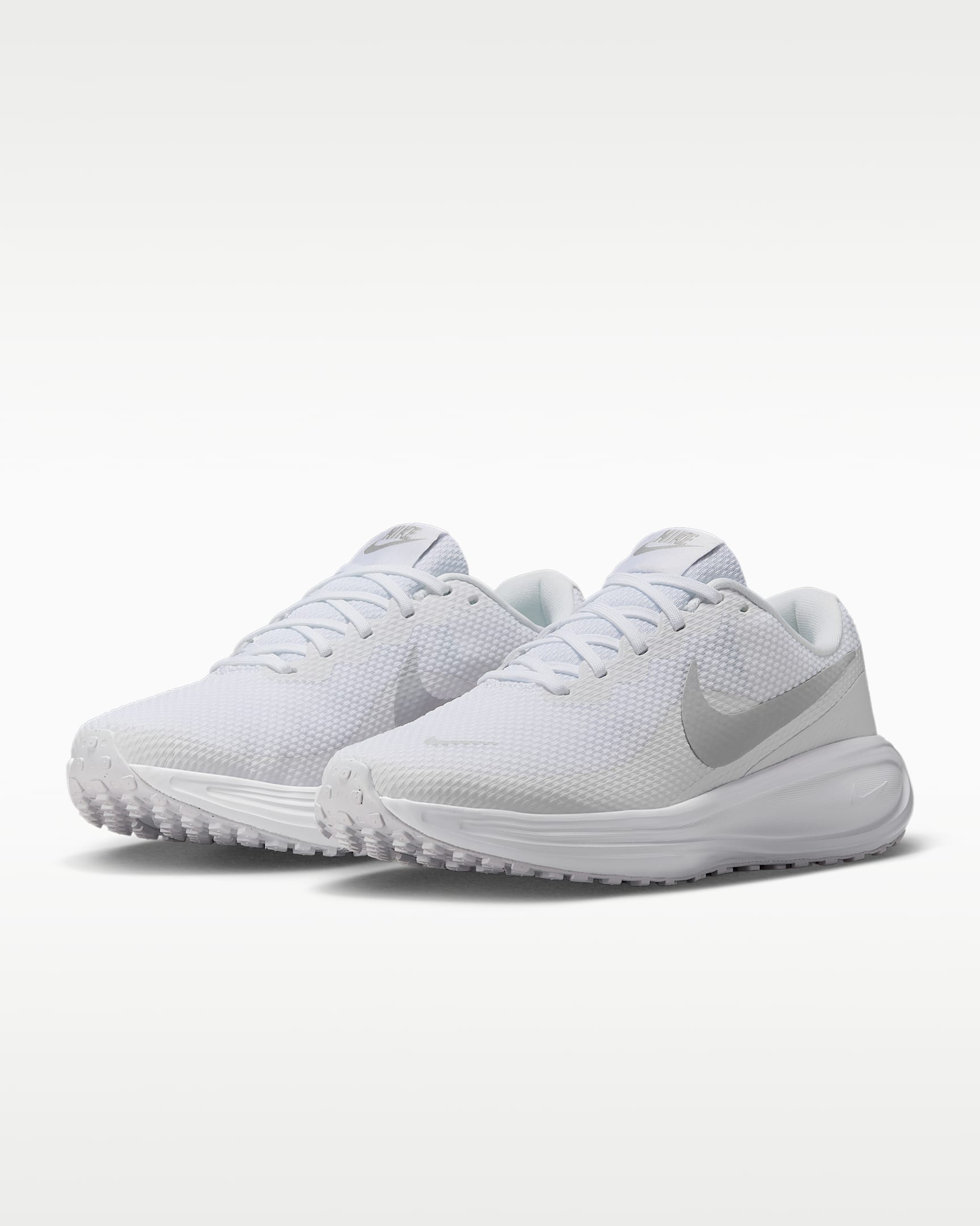 Nike Revolution 8 Women's Road Running Shoes (Wide) - White/Pure Platinum