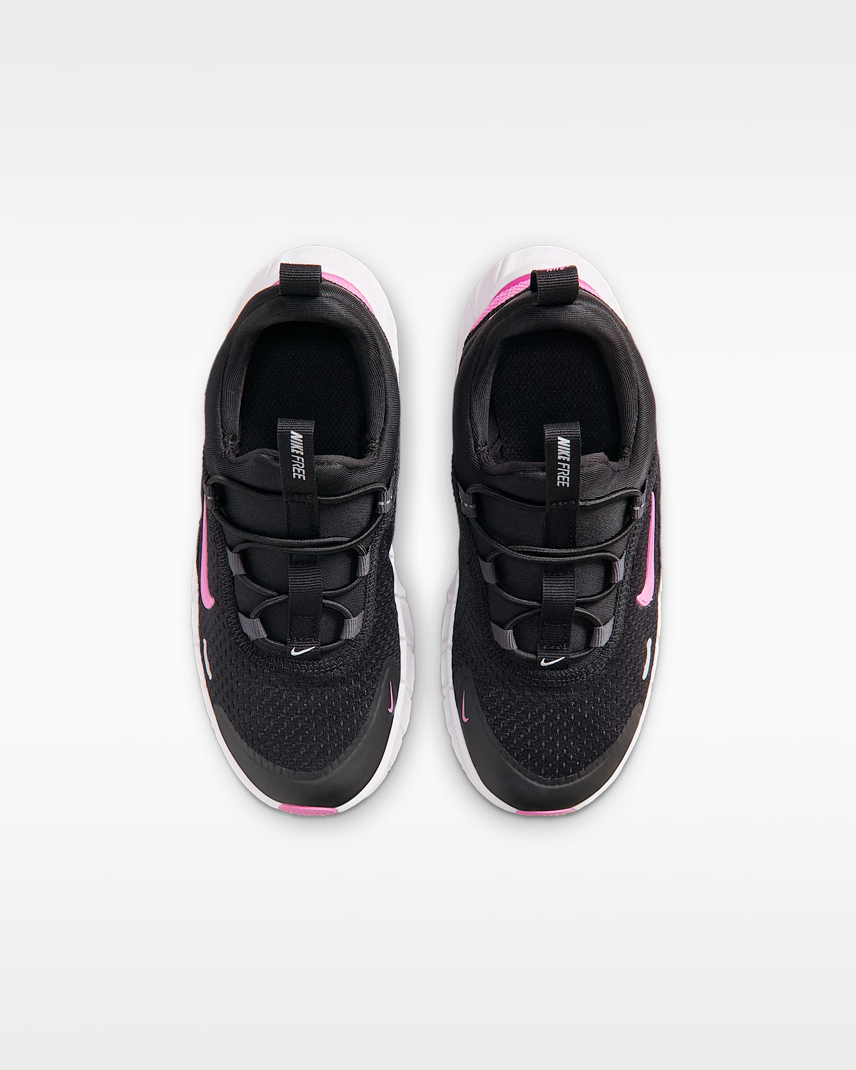 Nike Free Ride Younger Kids' Running Shoes - Black/Anthracite/White/Playful Pink