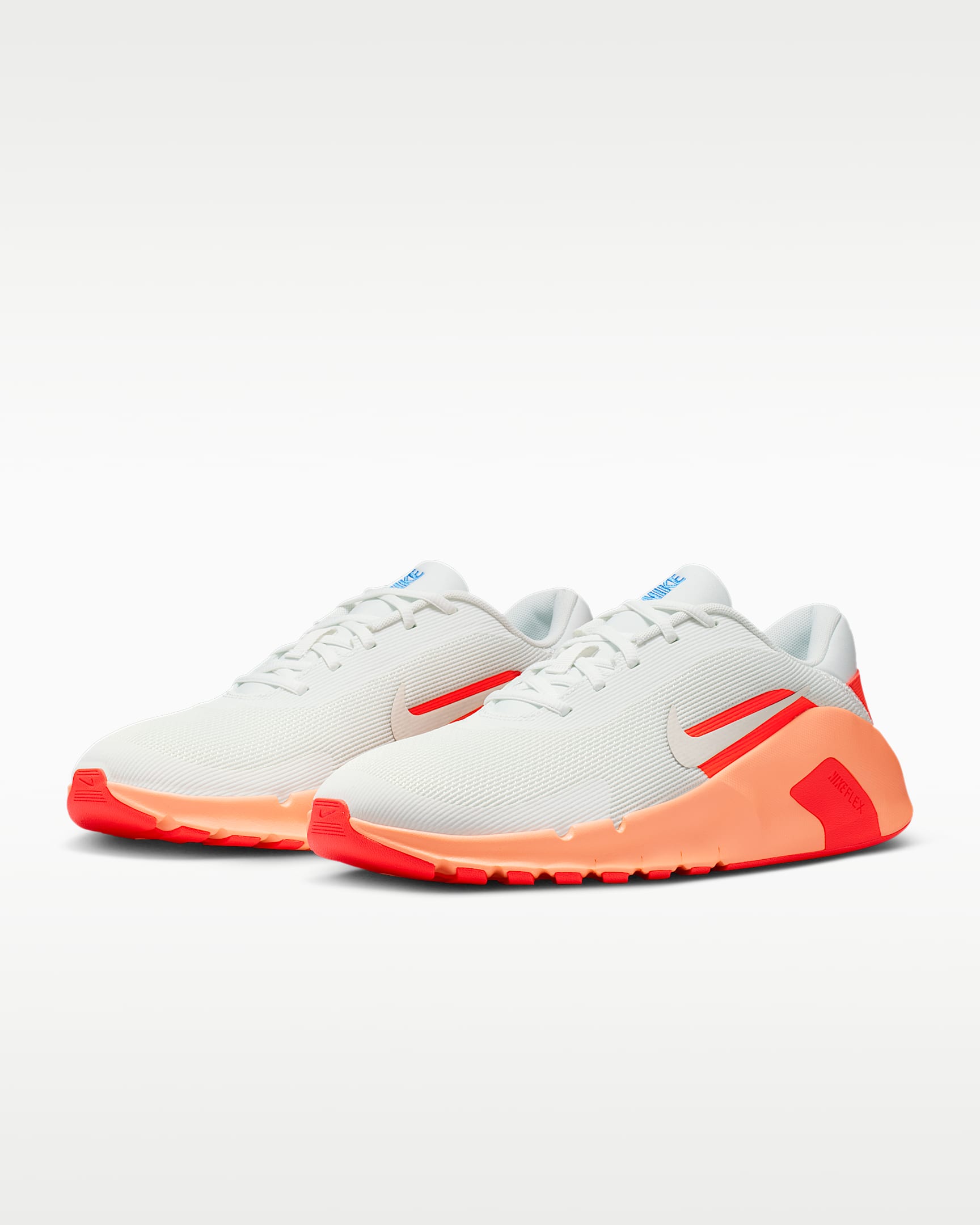 Nike Flex Train Men's Workout Shoes - Summit White/Orange Pulse/Hot Lava/Phantom