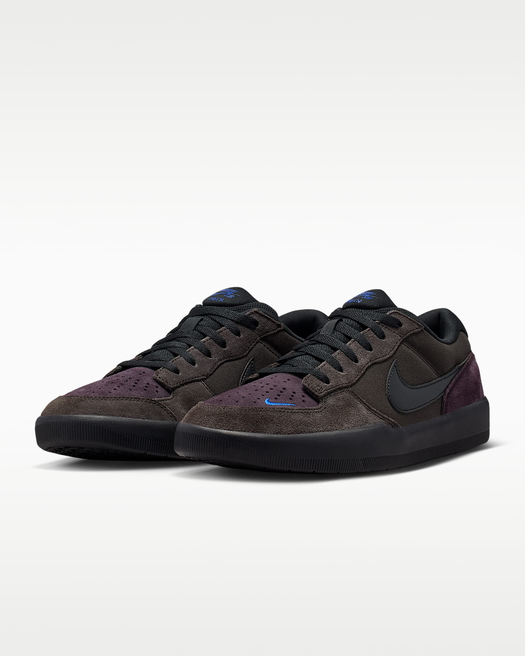 Nike SB Force 58 Skate Shoes - Shadow Brown/Burgundy Ash/Racer Blue/Black