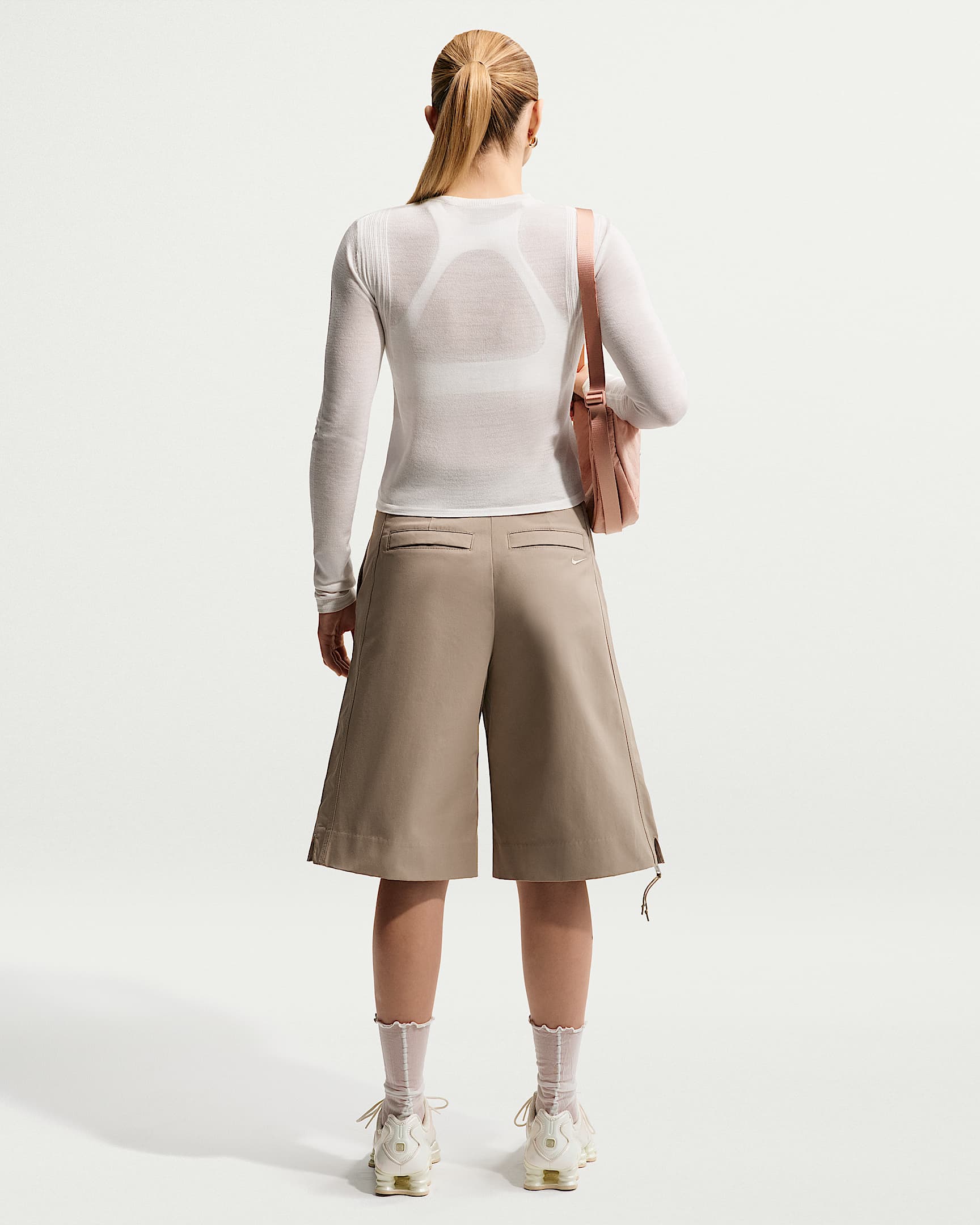 Nike Sportswear Airreverent Women's Low-Rise Shorts - Khaki/Khaki
