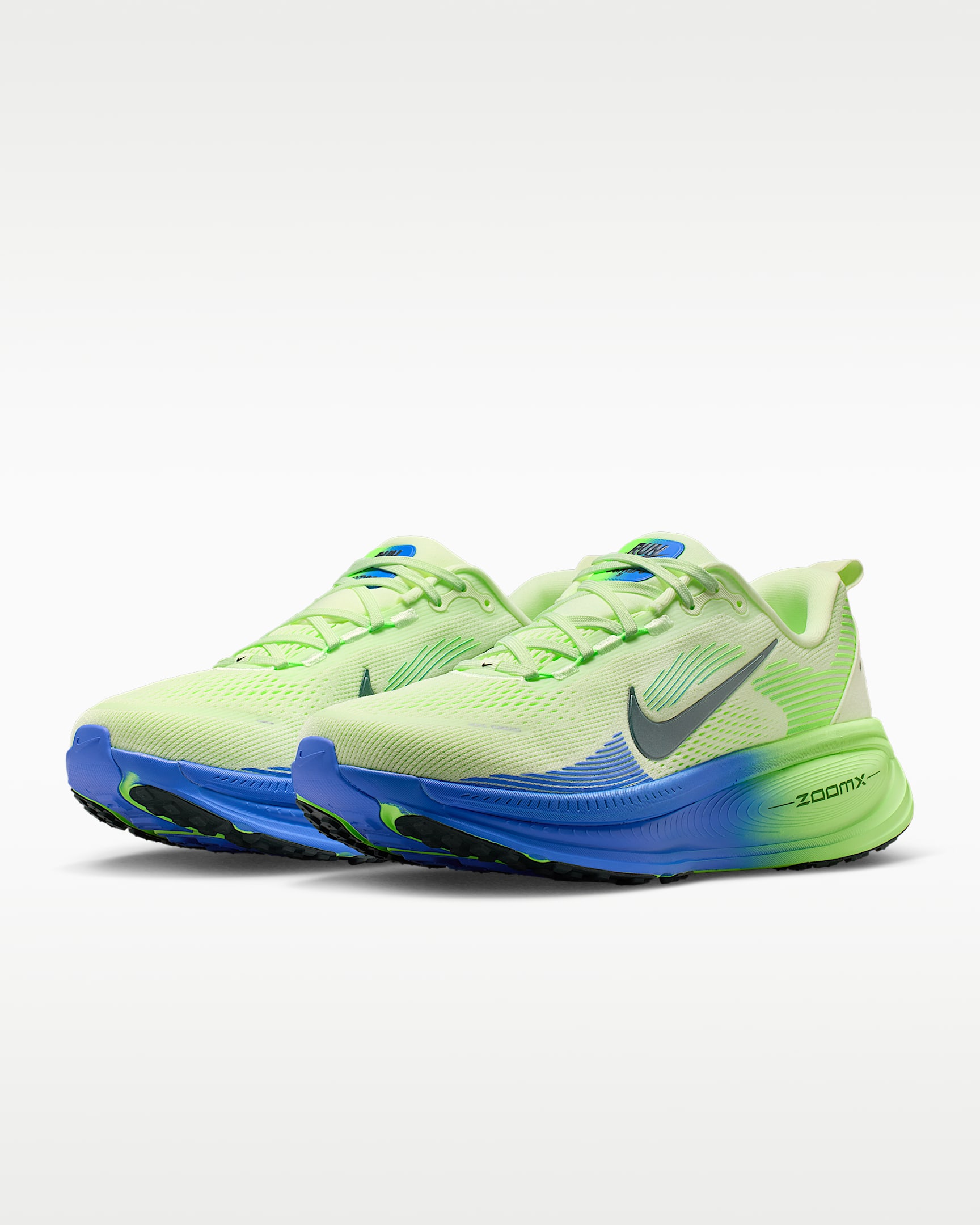 Nike Vomero 18 Men's Road Running Shoes - White/Volt Tint/Sapphire/Black Spruce