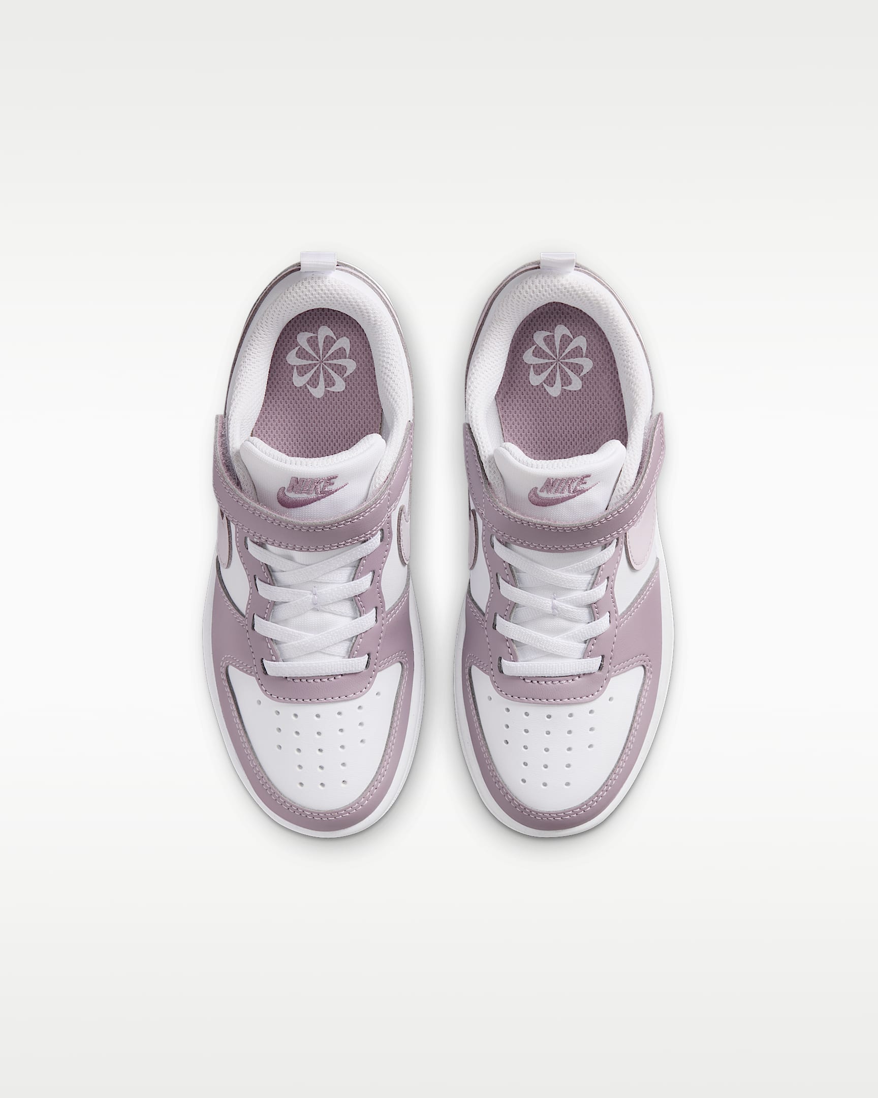 Nike Court Borough Low Recraft Younger Kids' Shoes - White/Plum Fog/White/Venice