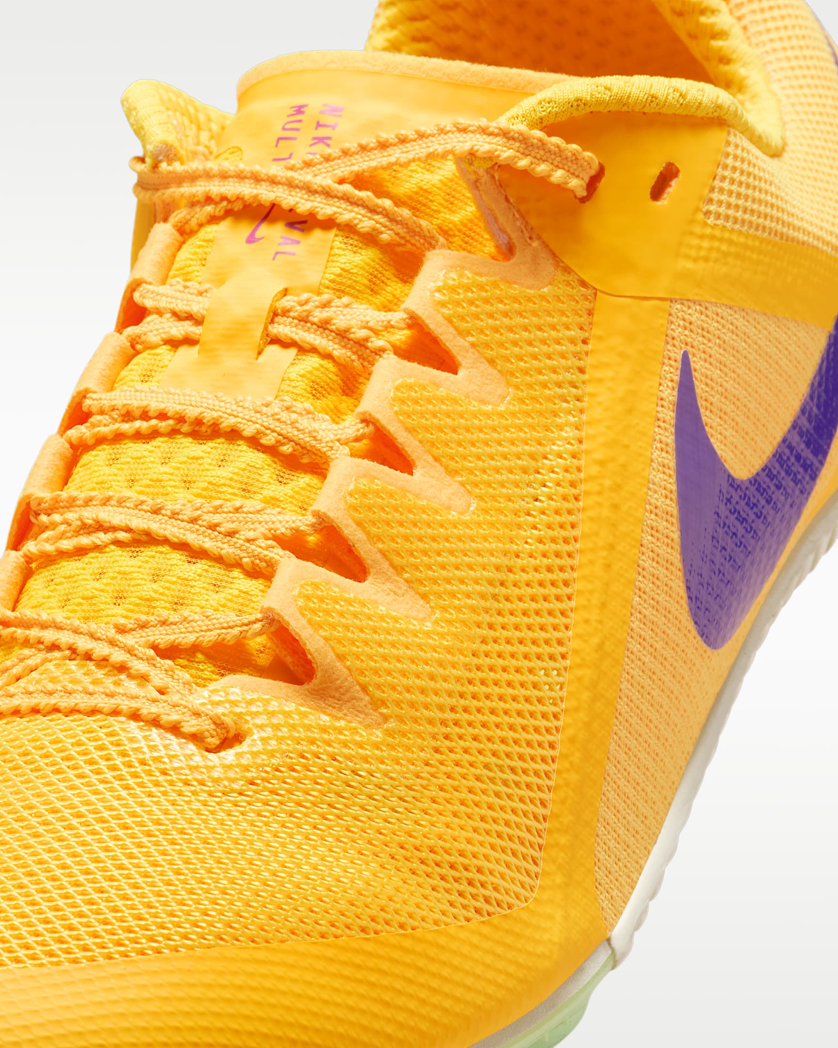 Chaussures à pointes d'athlétisme multi-événements Nike Zoom Rival Multi - Citron Pulse/Volt Glow/Hyper Violet/Indigo Burst