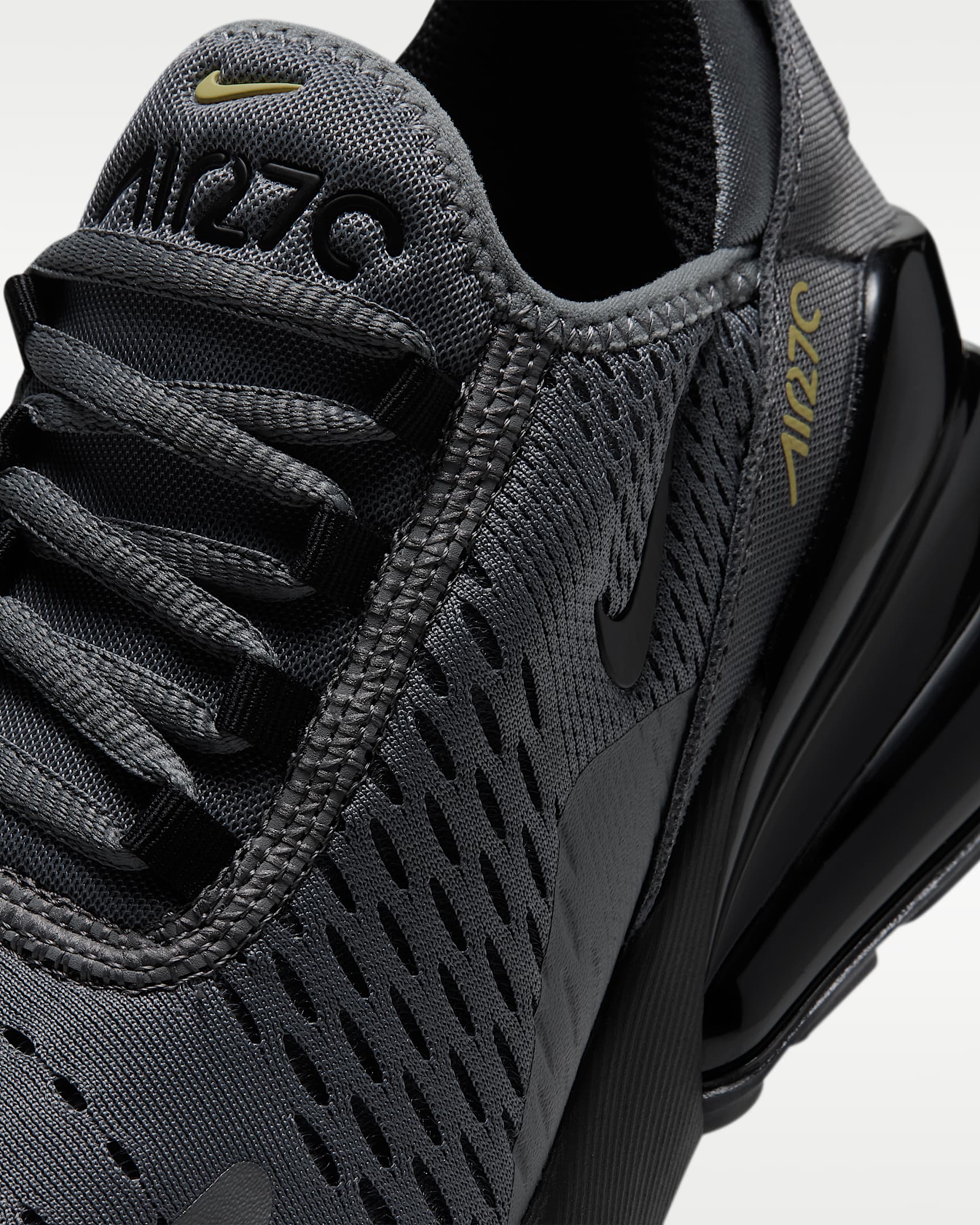 Chaussure Nike Air Max 270 pour ado - Smoke Grey/Chrome Yellow/Dark Smoke Grey/Noir