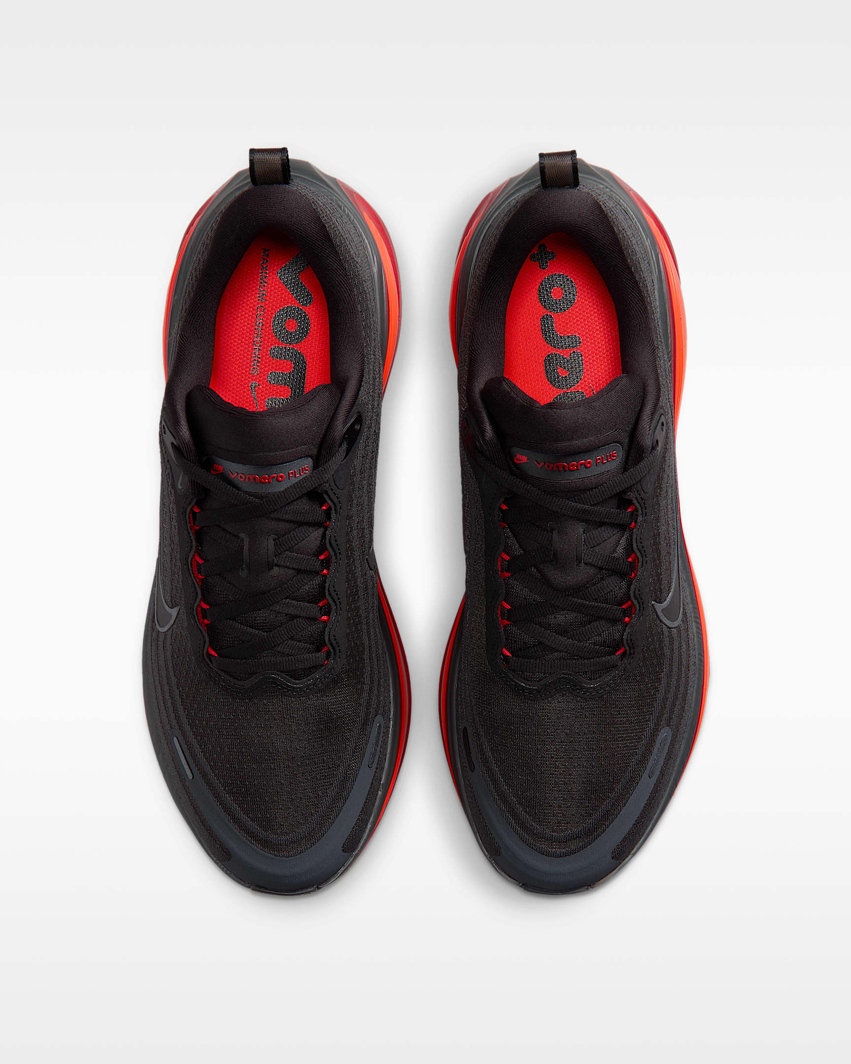 Nike Vomero Plus Men's Road Running Shoes - Anthracite/Bright Crimson/University Red/Black