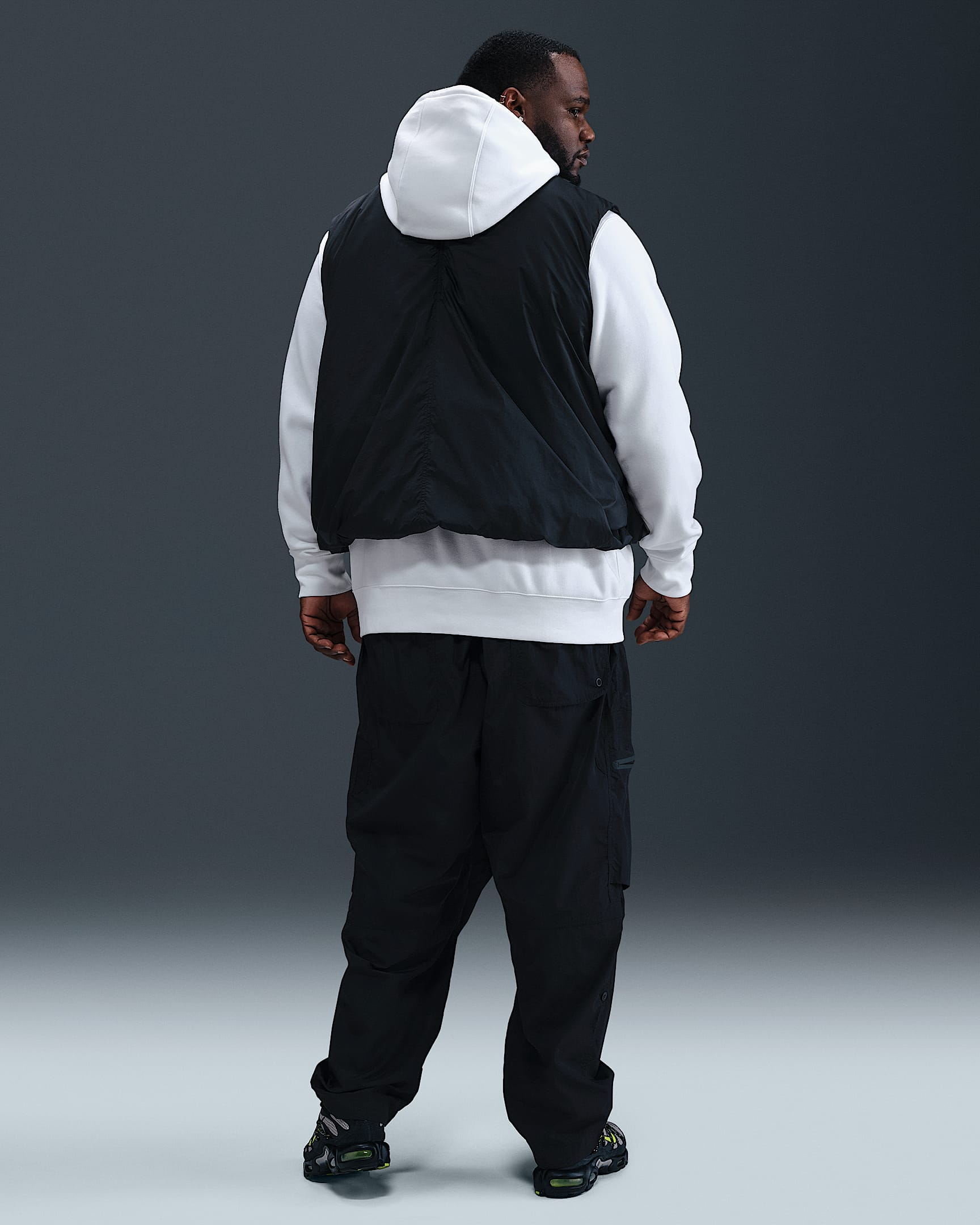 Nike Club Men's Pullover Fleece Hoodie - White/White/Black
