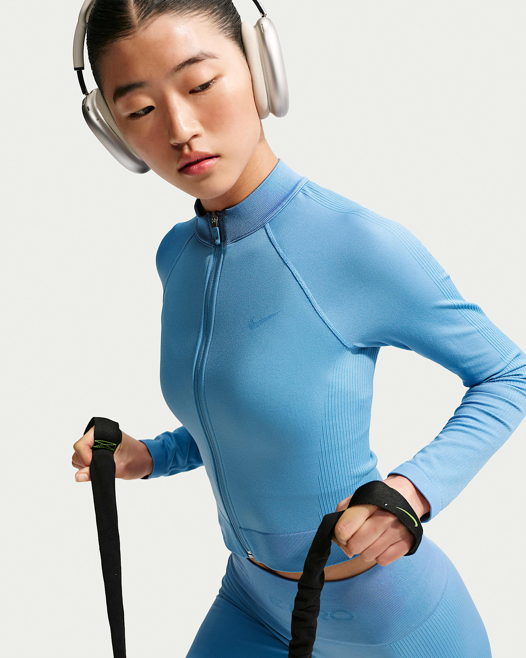 Nike Pro Women's Full-Zip Training Top - Work Blue