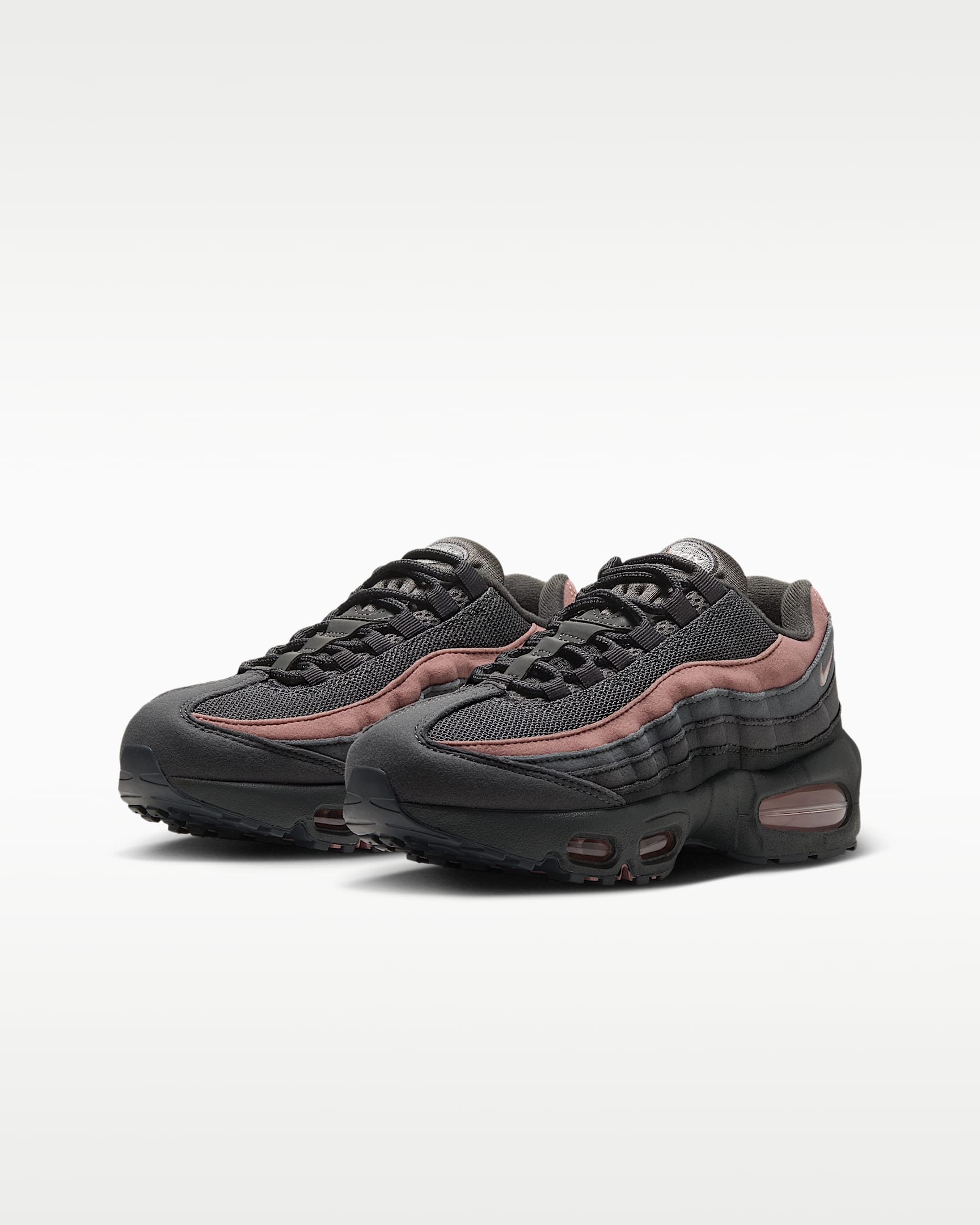 Nike Air Max 95 Big Bubble-sko til større børn - Dark Grey/Rust Pink/Anthracite/Sail