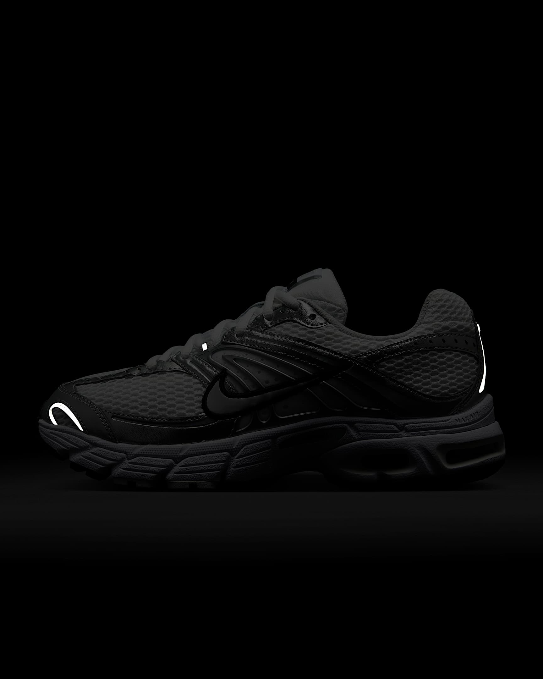 Nike Air Max Moto 2K Women's Shoes with Reflective Accents - White/Metallic Silver/Black/Photon Dust
