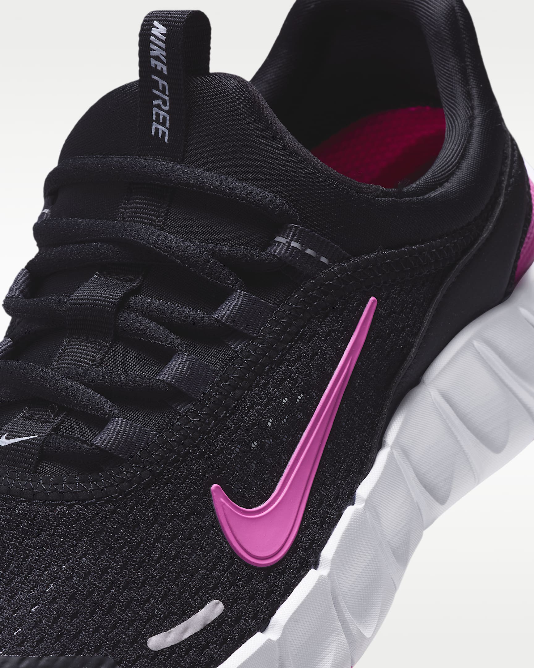 รองเท้าวิ่งเด็กโต Nike Free Ride - ดำ/Anthracite/ขาว/Playful Pink