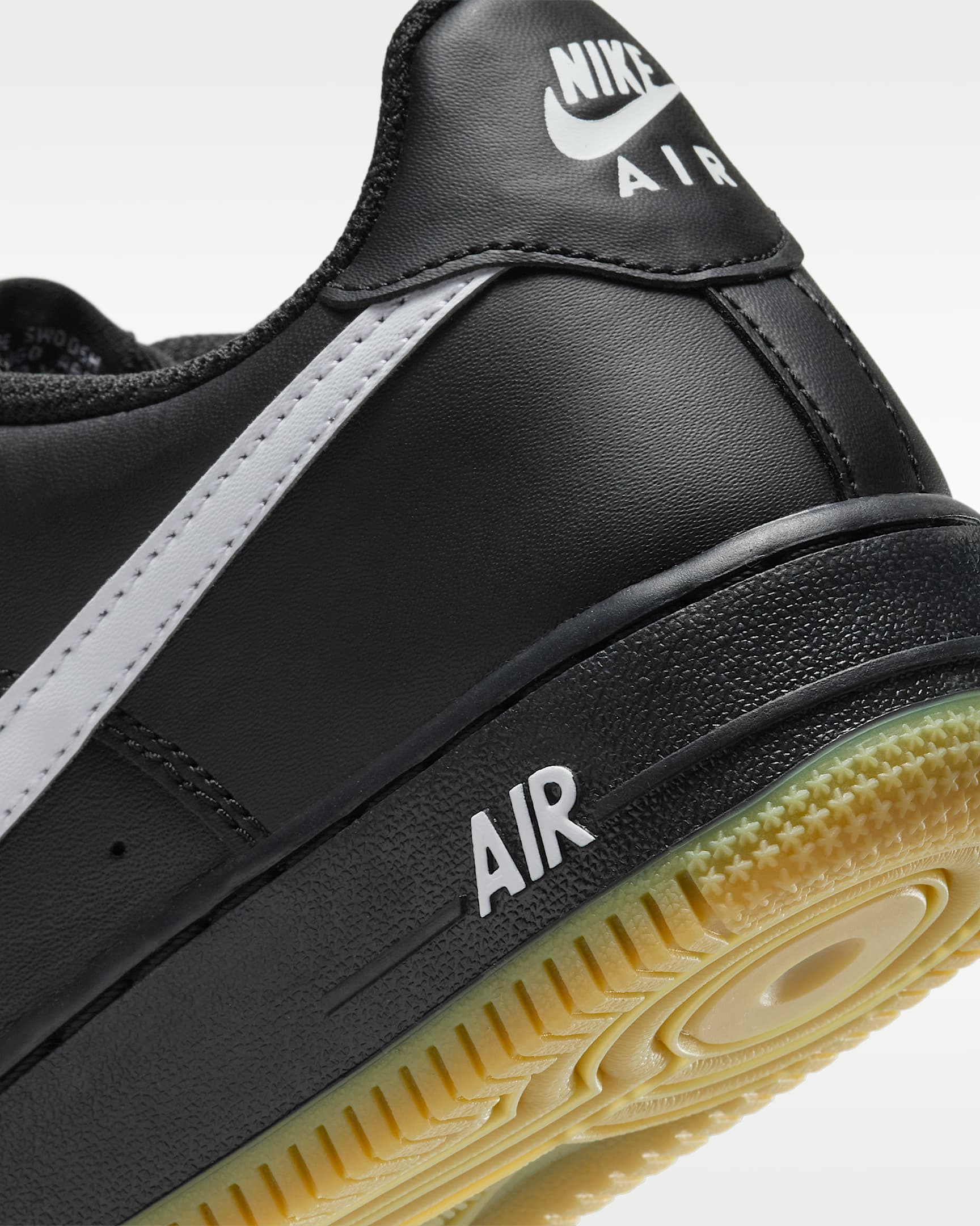 Nike Air Force 1 LV8 Big Kids' Shoes - Black/Gum Light Brown/White