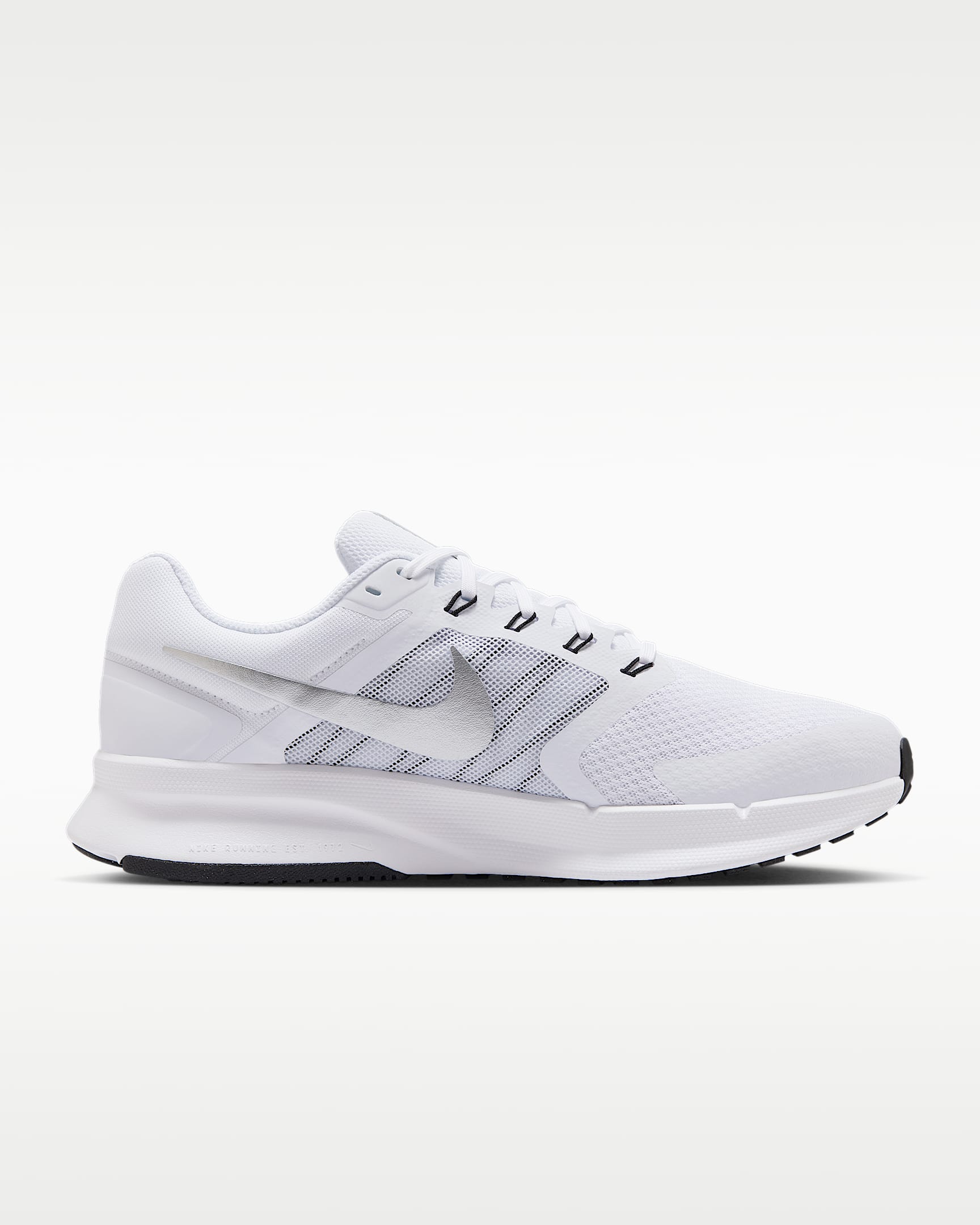 Nike Run Swift 3 Men's Road Running Shoes - White/Football Grey/Black/Metallic Silver