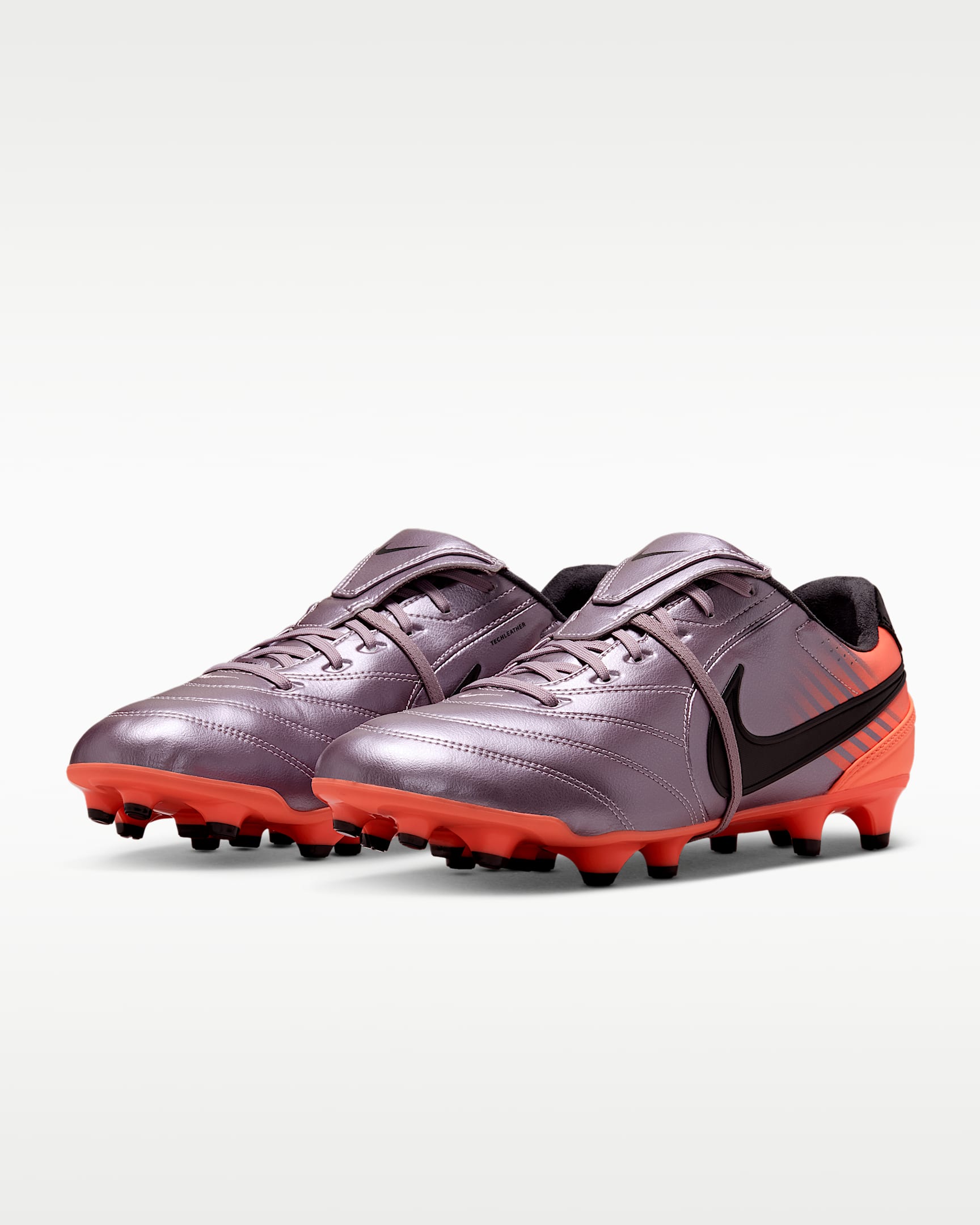 Nike Tiempo Ligera Pro Firm-Ground Low-Top Soccer Cleats - Bleached Lilac/Total Orange/Black
