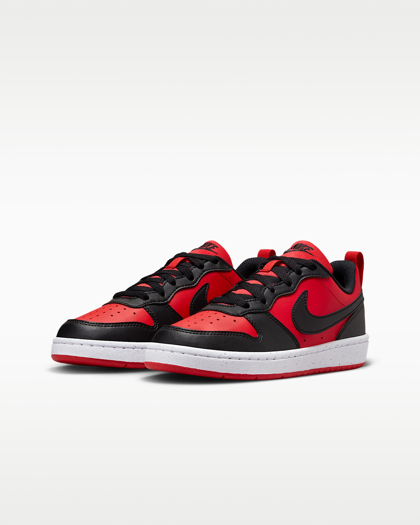 Nike Court Borough Low Recraft Big Kids' Shoes - University Red/White/Black