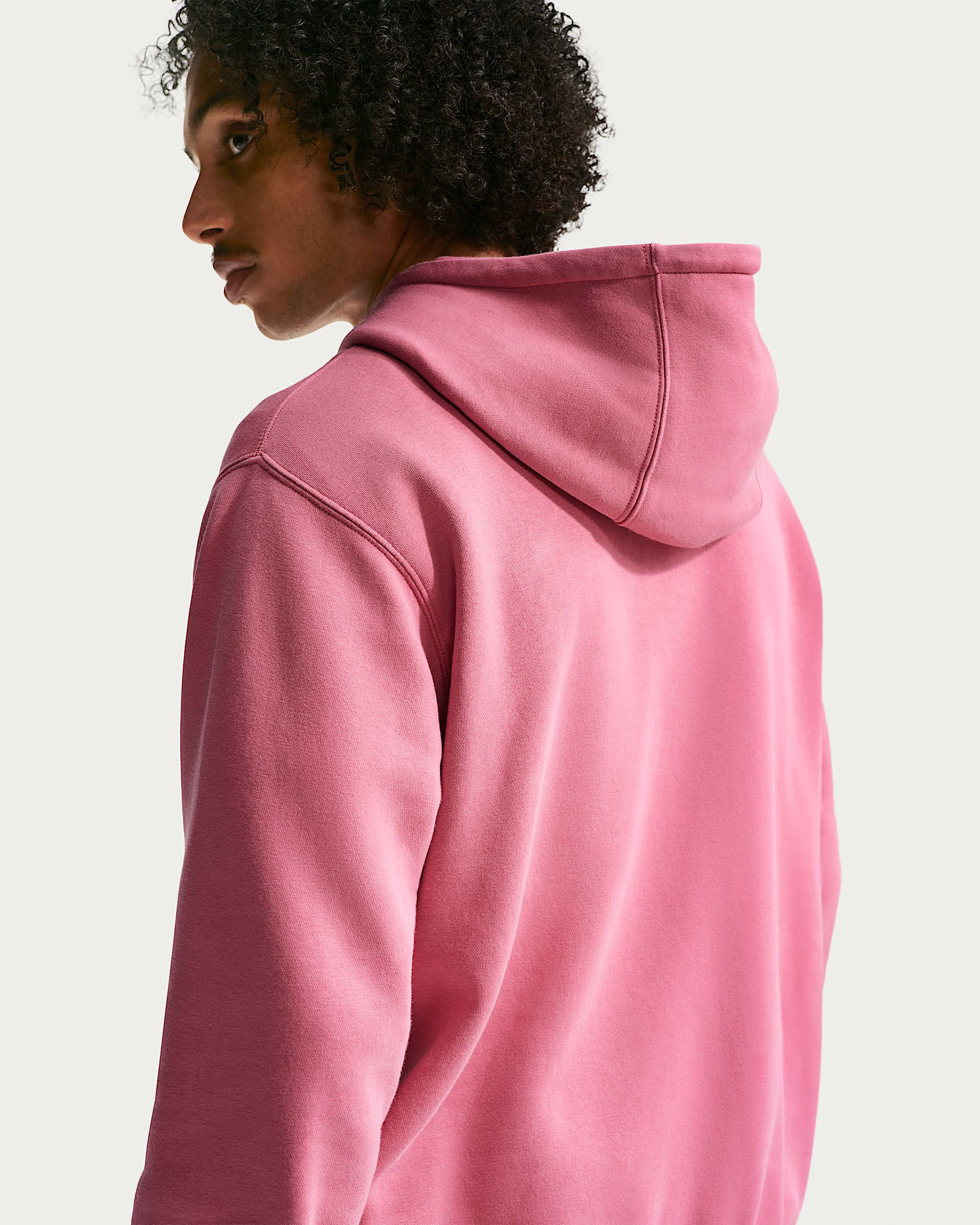Nike Sportswear Club Men's Washed Fleece Hoodie - Peony/Peony