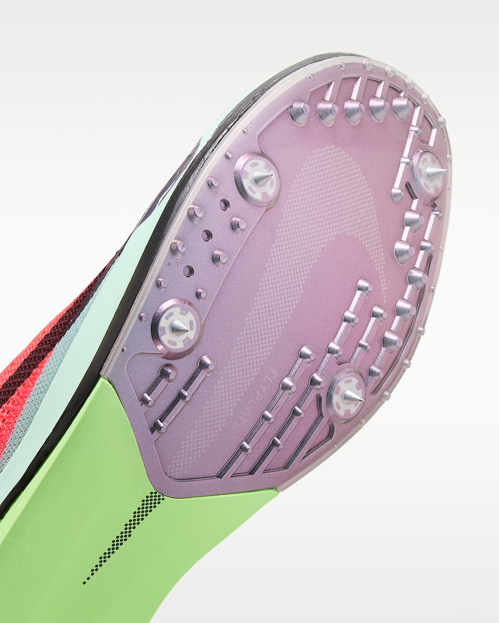 Pointes d'athlétisme Nike Dragonfly 2 Elite - Bright Crimson/Lime Blast/Mint Foam/Cave Purple