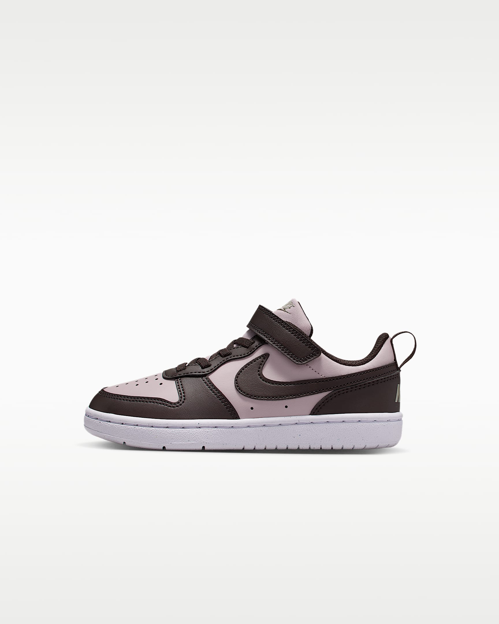 Tenis para niños de preescolar Nike Court Borough Low Recraft - Rosado partícula/Militar claro/Blanco/Marrón terciopelo