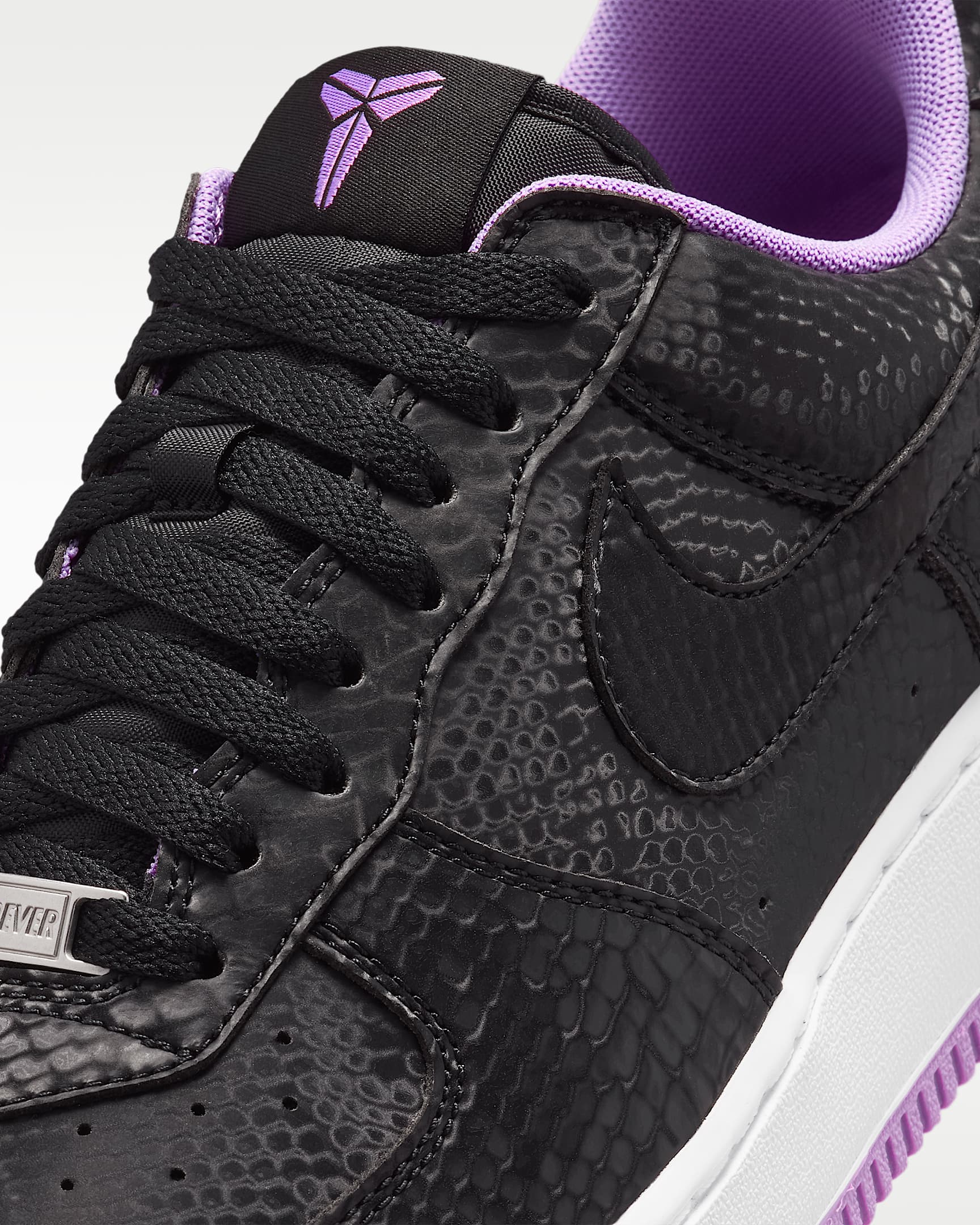 Kobe Air Force 1 Low Schuh (Herren) - Schwarz/Weiß/Purple Stardust