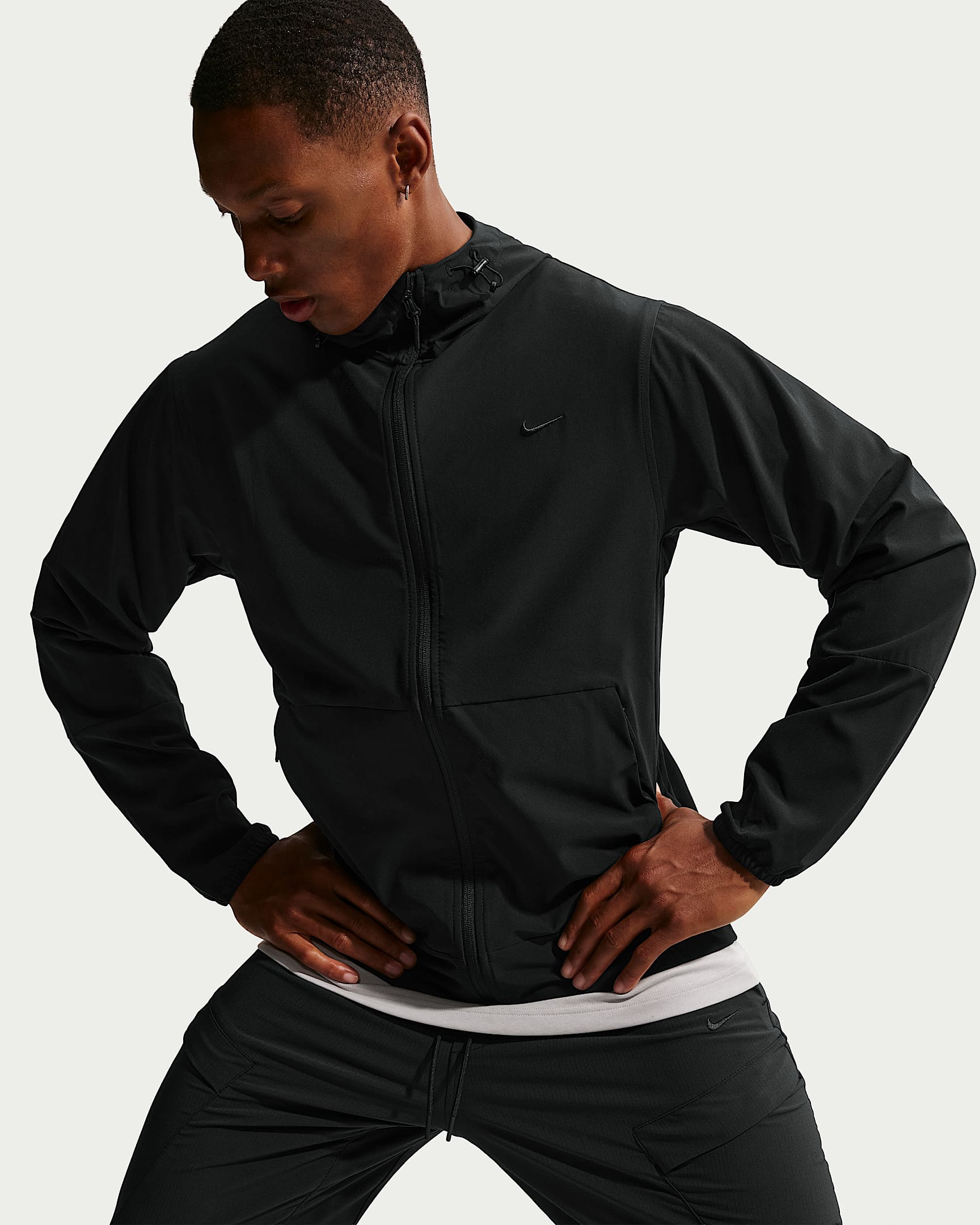 Nike Unlimited Men's Repel Hooded Versatile Jacket - Black/Black/Black