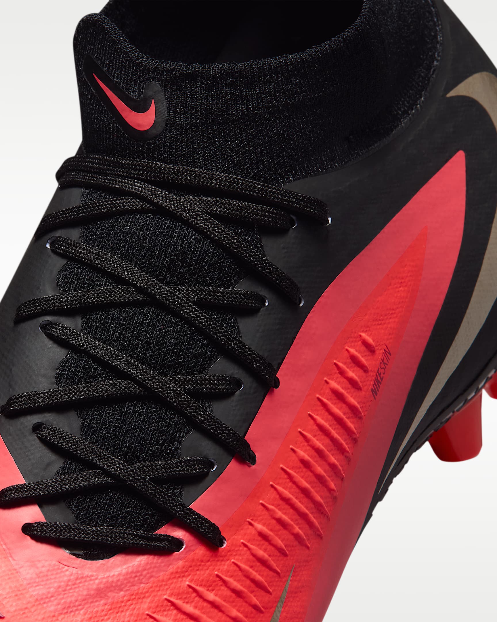 Nike Phantom 6 High Academy Artificial-Grass Football Boots - Bright Crimson/Black/Blur