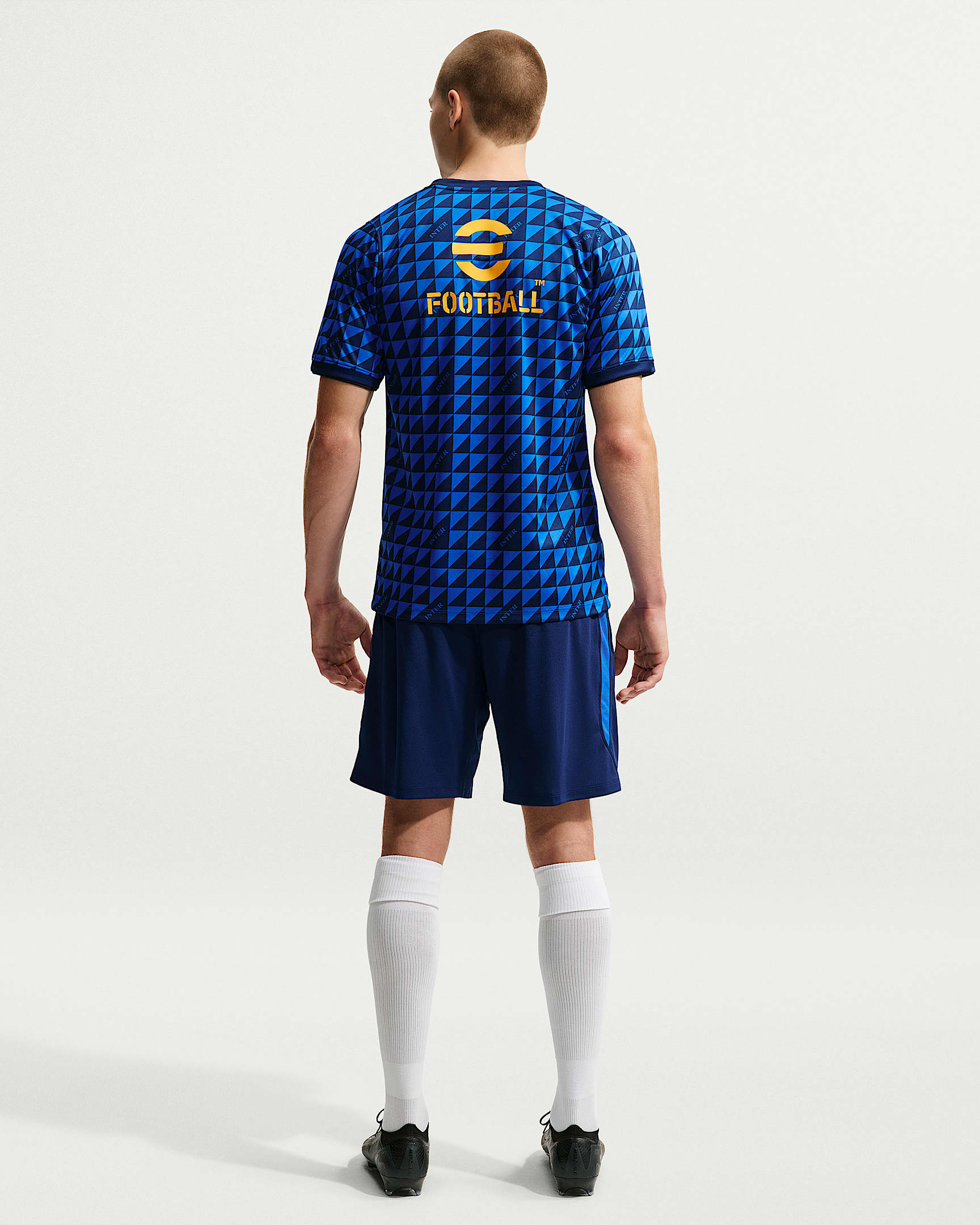 Inter Milan Men's Nike Dri-FIT Football Pre-Match Top - Lyon Blue/Black/University Gold