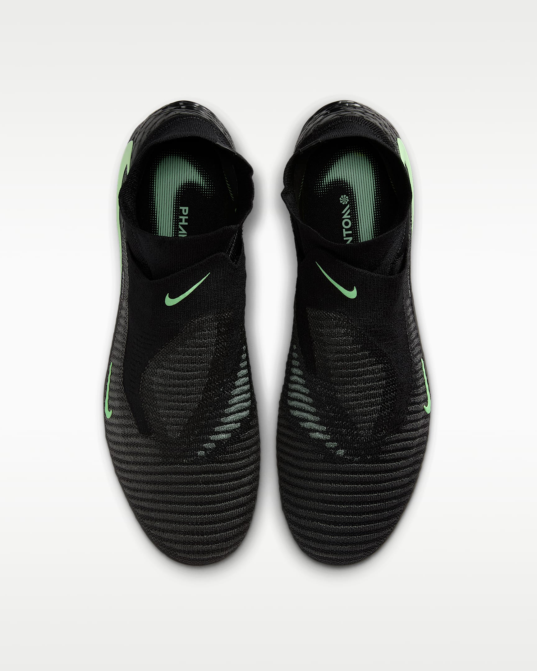 Nike Phantom 6 High Elite Firm-Ground Soccer Cleats - Black/Black/Illusion Green
