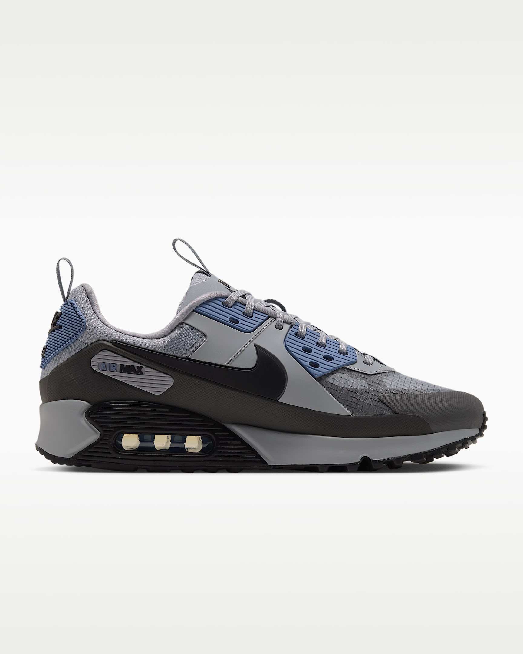 Nike Air Max 90 Drift herenschoenen - Medium Ash/Work Blue/Wolf Grey/Zwart