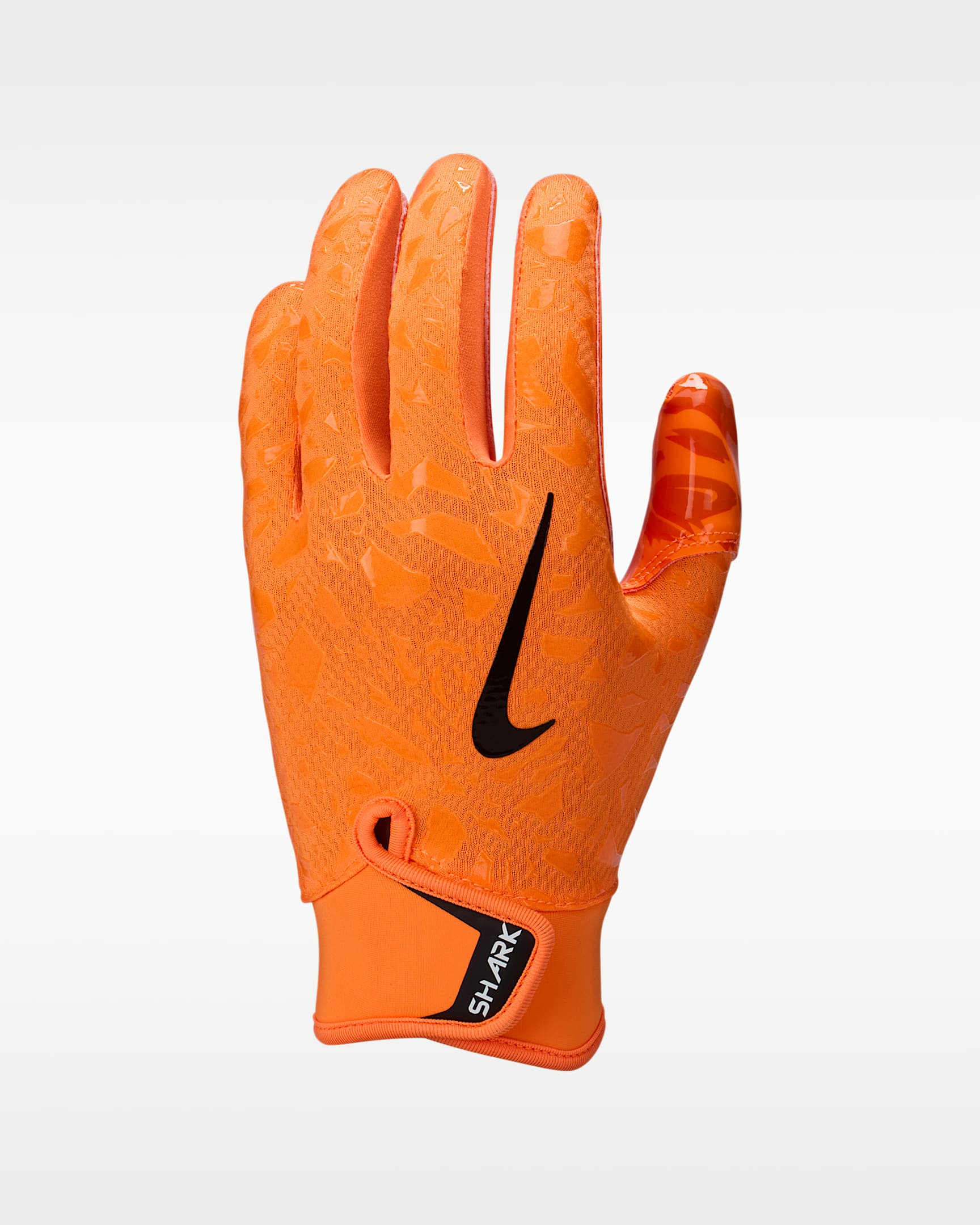 Guantes de futbol americano para niños talla grande (1 par) Nike Shark 2.0 - Naranja total/Naranja total/Negro