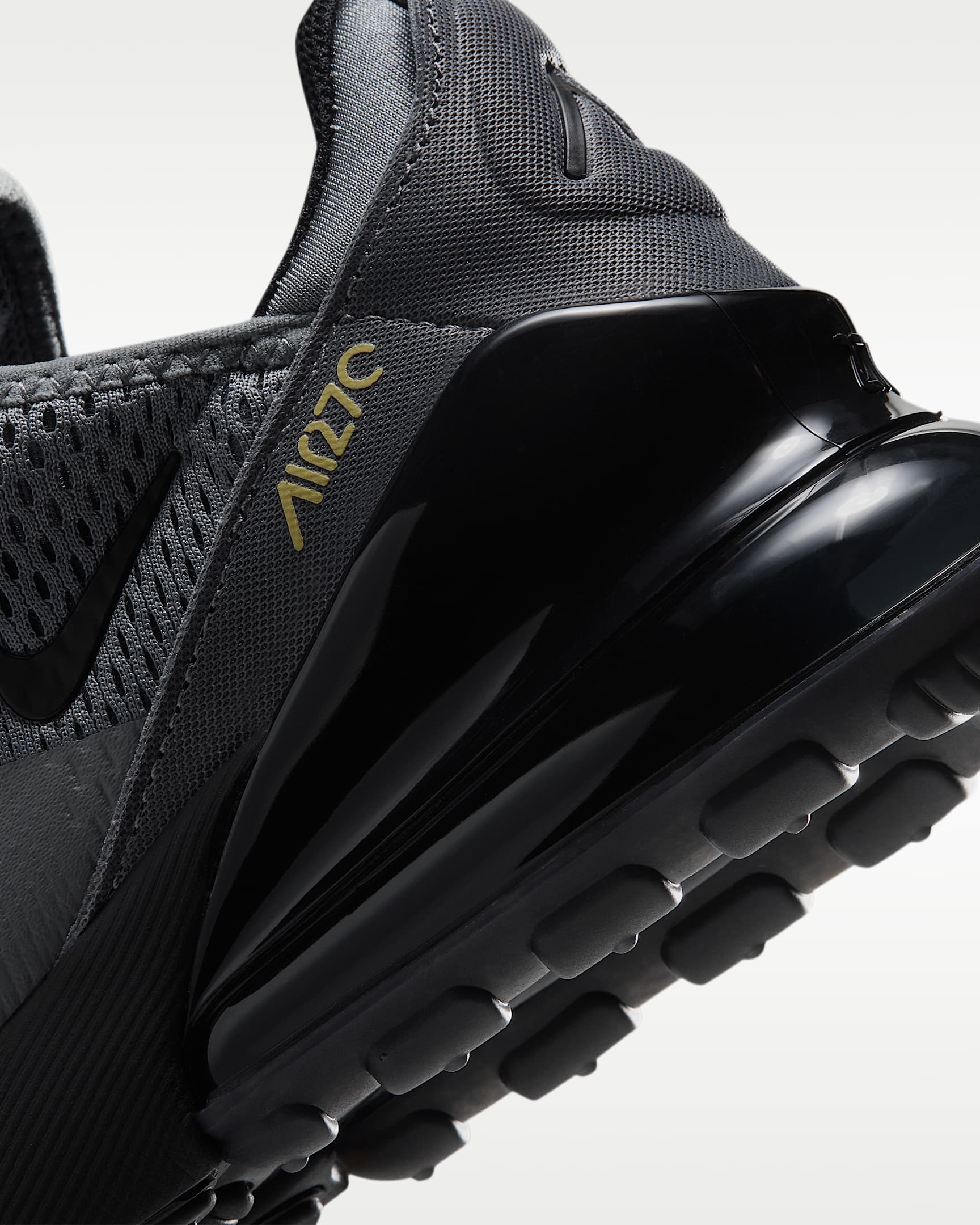 Chaussure Nike Air Max 270 pour ado - Smoke Grey/Chrome Yellow/Dark Smoke Grey/Noir