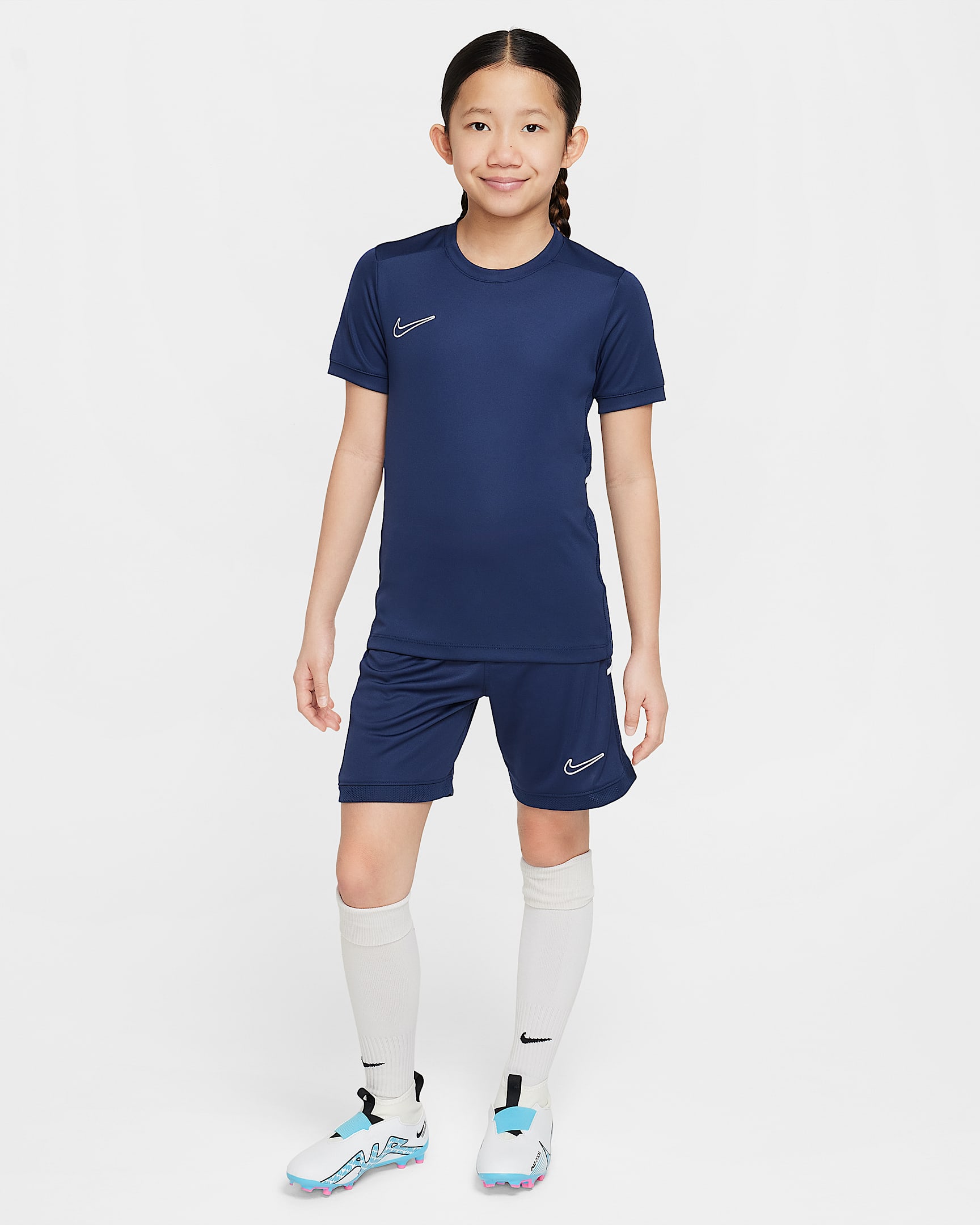 Nike Academy Older Kids' Dri-FIT Football Top - Midnight Navy/Midnight Navy/White/White