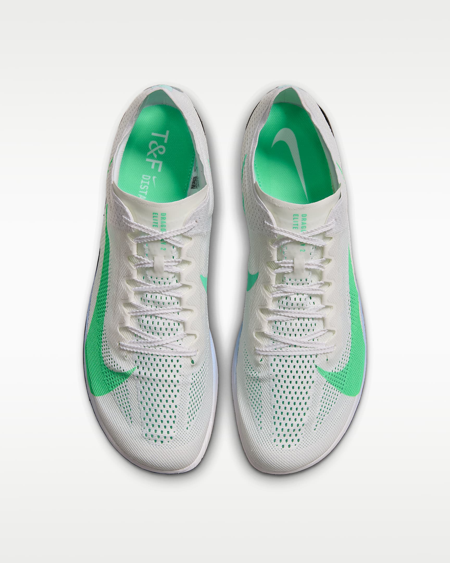 Spikes para carreras de fondo Nike Dragonfly 2 Elite - Blanco cumbre/Aluminio/Rosa atómico/Verde eléctrico