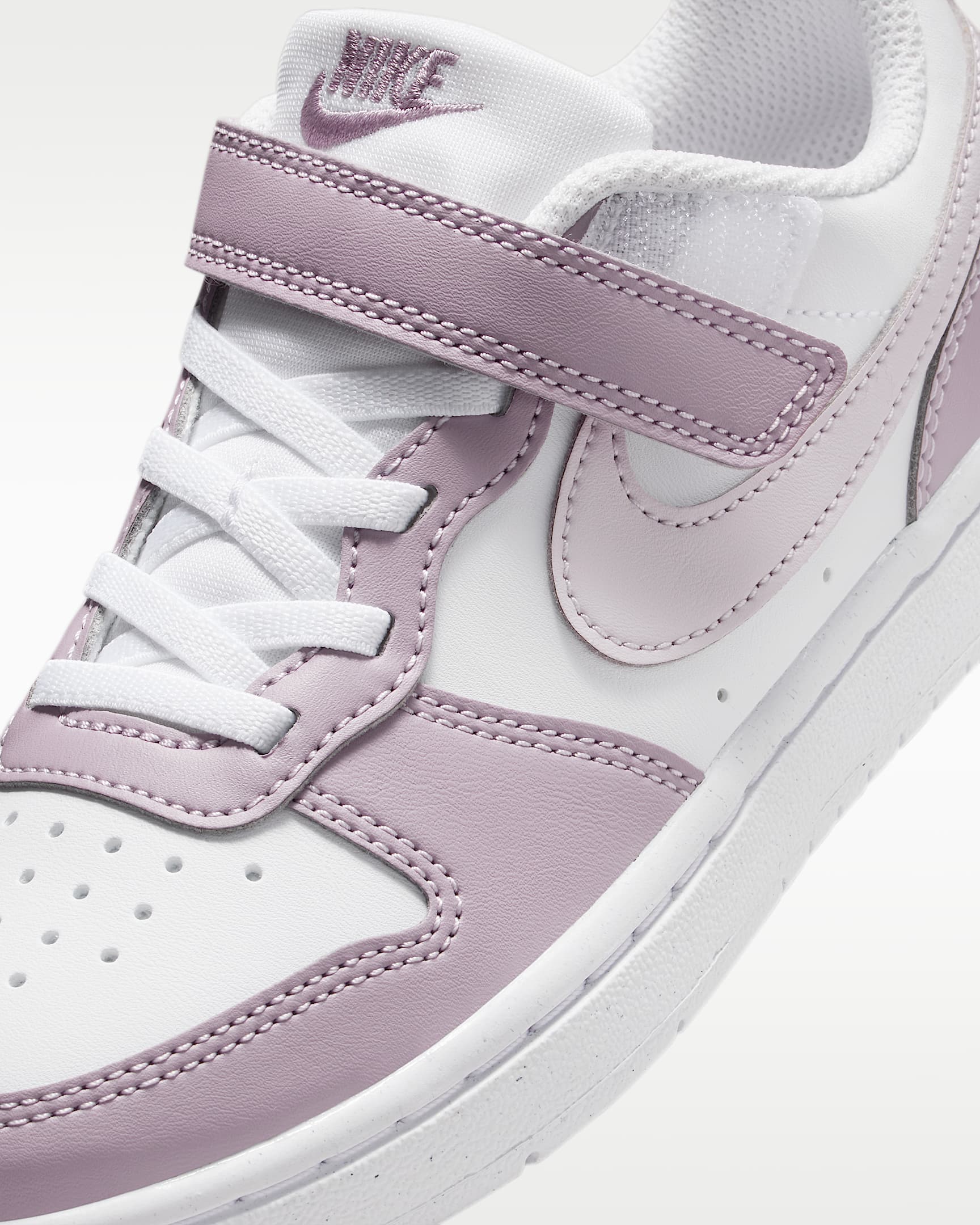 Nike Court Borough Low Recraft Younger Kids' Shoes - White/Plum Fog/White/Venice