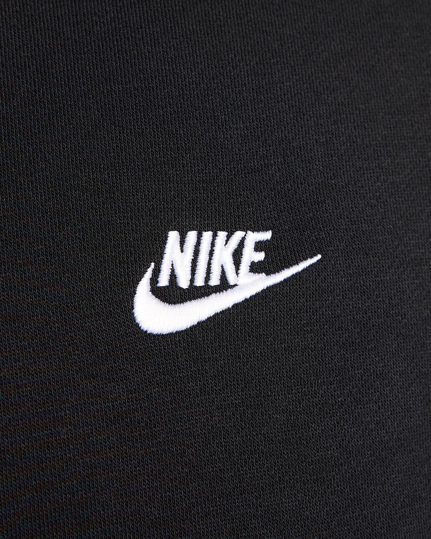 Nike Club Fleece Erkek Kapüşonlu Sweatshirt'ü - Siyah/Siyah/Beyaz