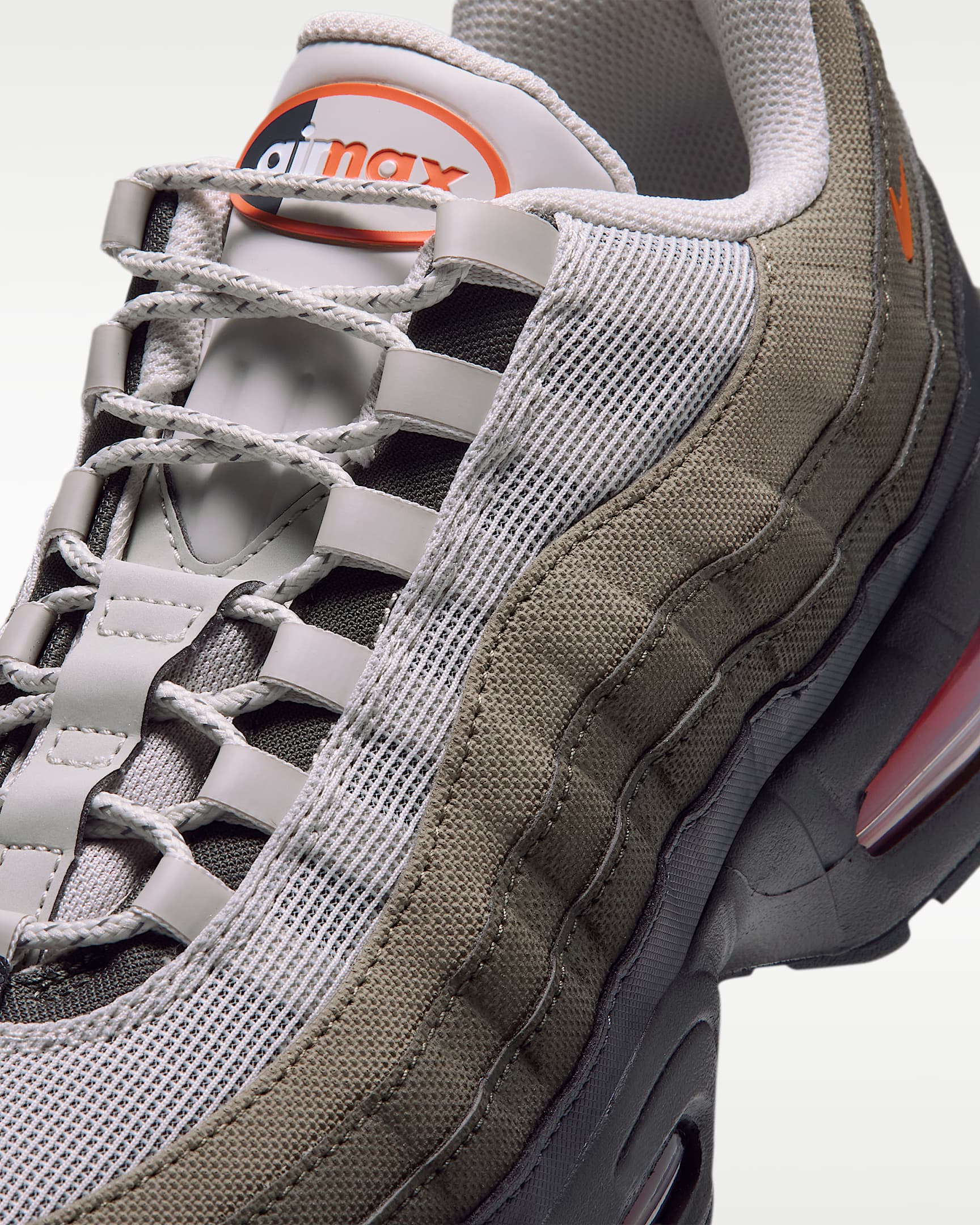 Nike Air Max 95 Big Bubble Men's Shoes - Light Bone/Anthracite/Dark Loden/Safety Orange