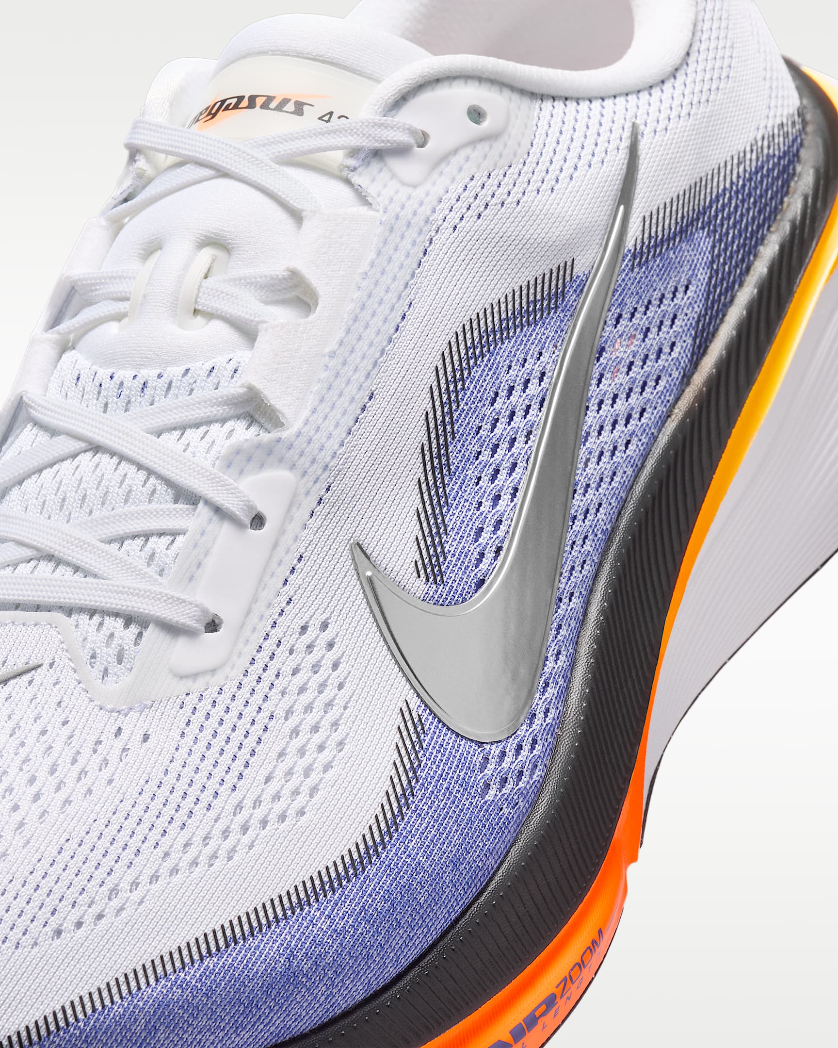 Nike Pegasus 42 Men's Road Running Shoes (Wide) - White/Lapis/Total Orange/Metallic Silver