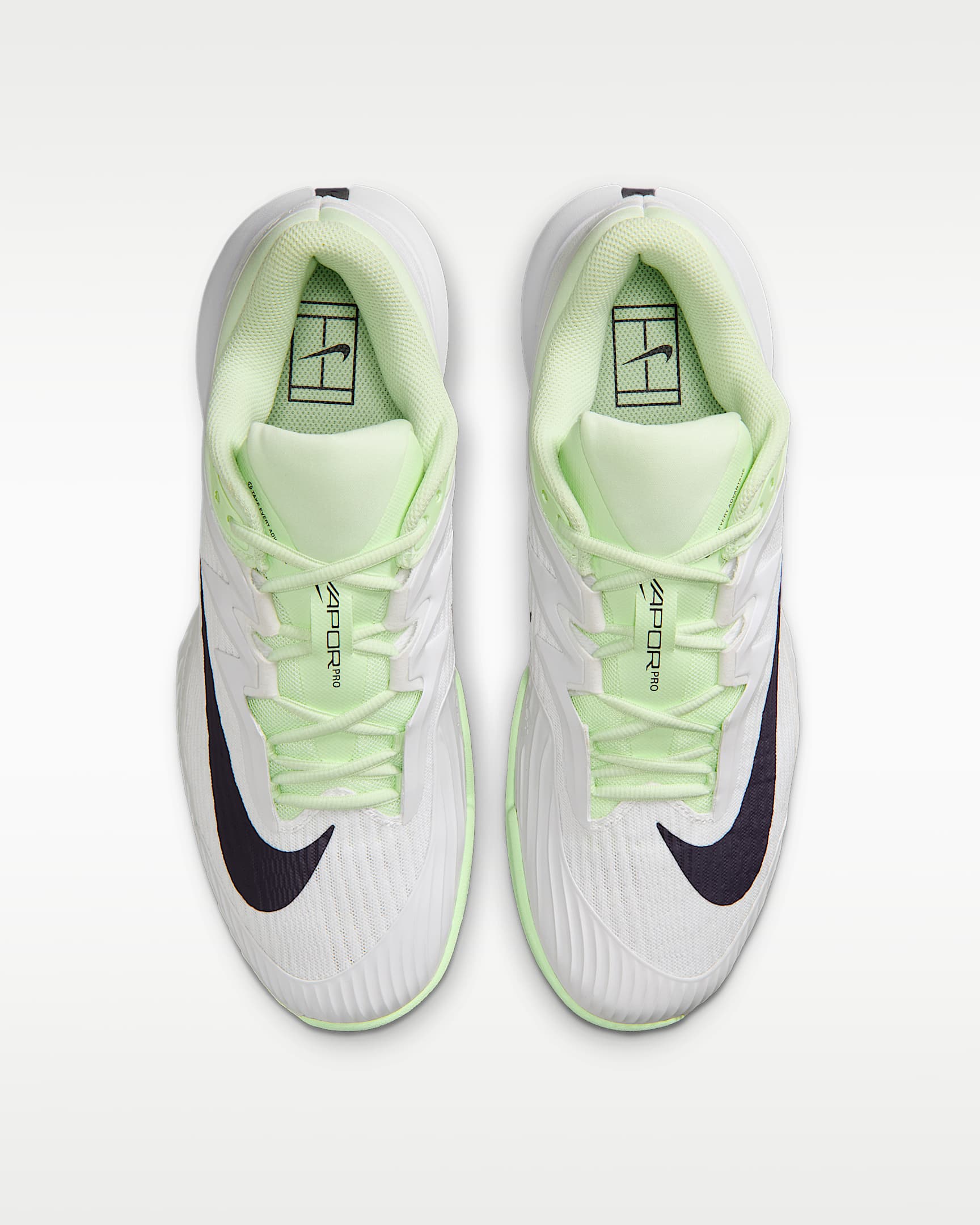 Nike Vapor Pro 3 Men's Hard Court Tennis Shoes - White/Volt Tint/Dark Raisin