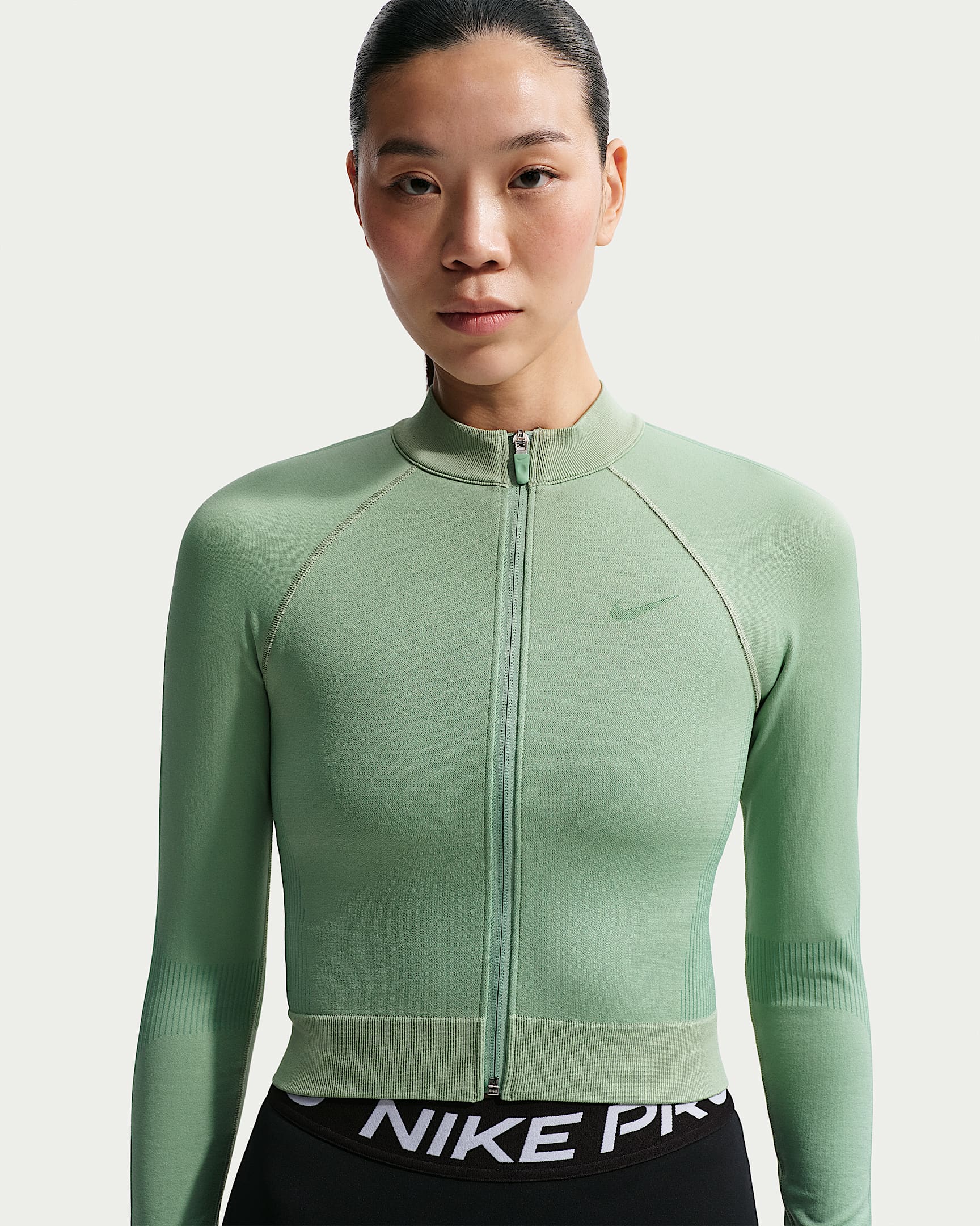 Nike Pro Women's Full-Zip Training Top - Steam