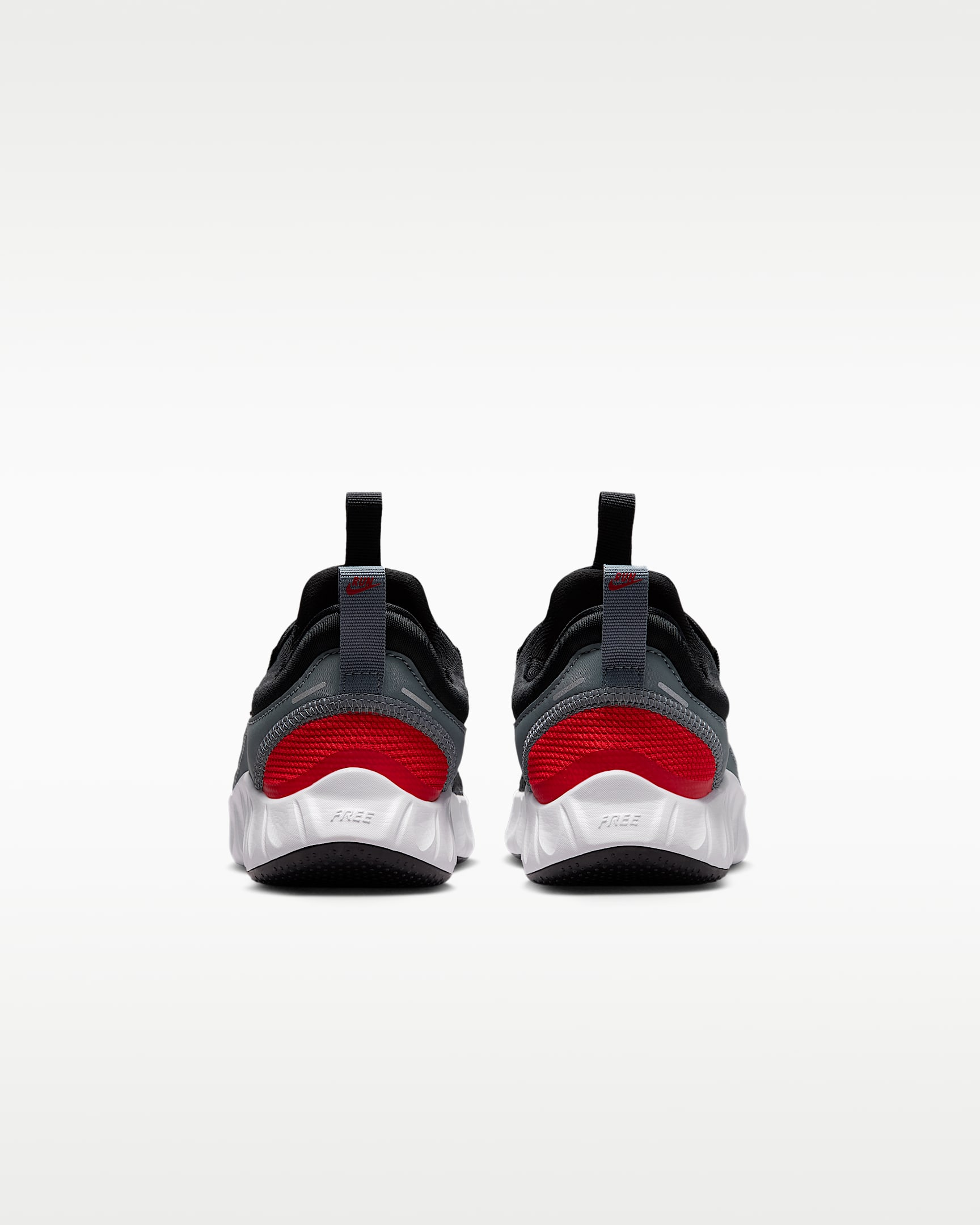 Nike Free Ride-løbesko til mindre børn - sort/Cool Grey/University Red/hvid