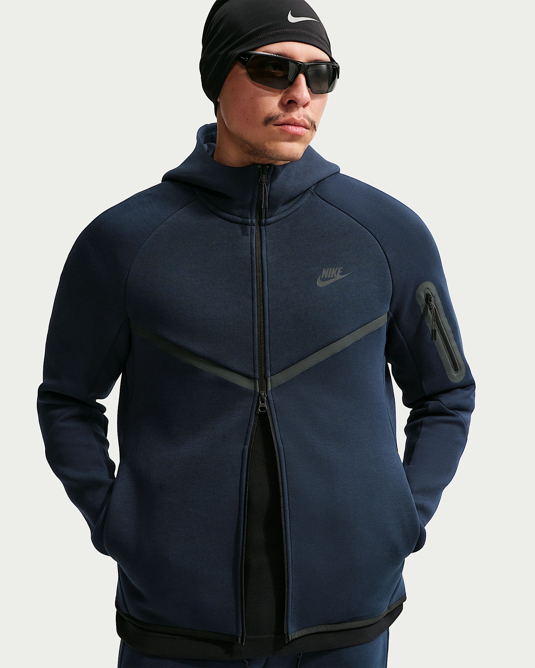 Nike Tech Men's Fleece Windrunner Full-Zip Jacket - Obsidian/Black