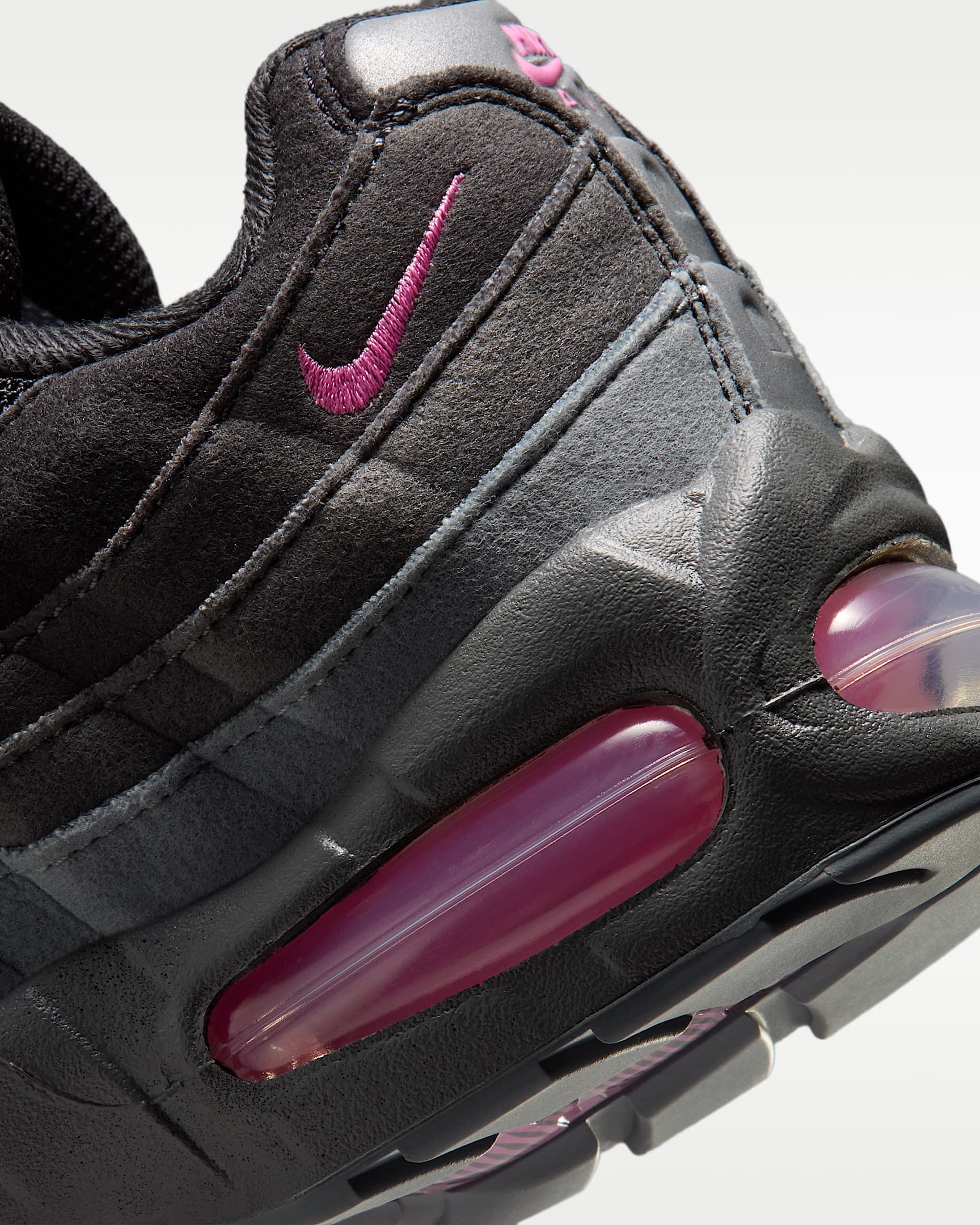 Nike Air Max 95 Big Bubble Big Kids' Shoes - Black/Cool Grey/Iron Grey/Playful Pink