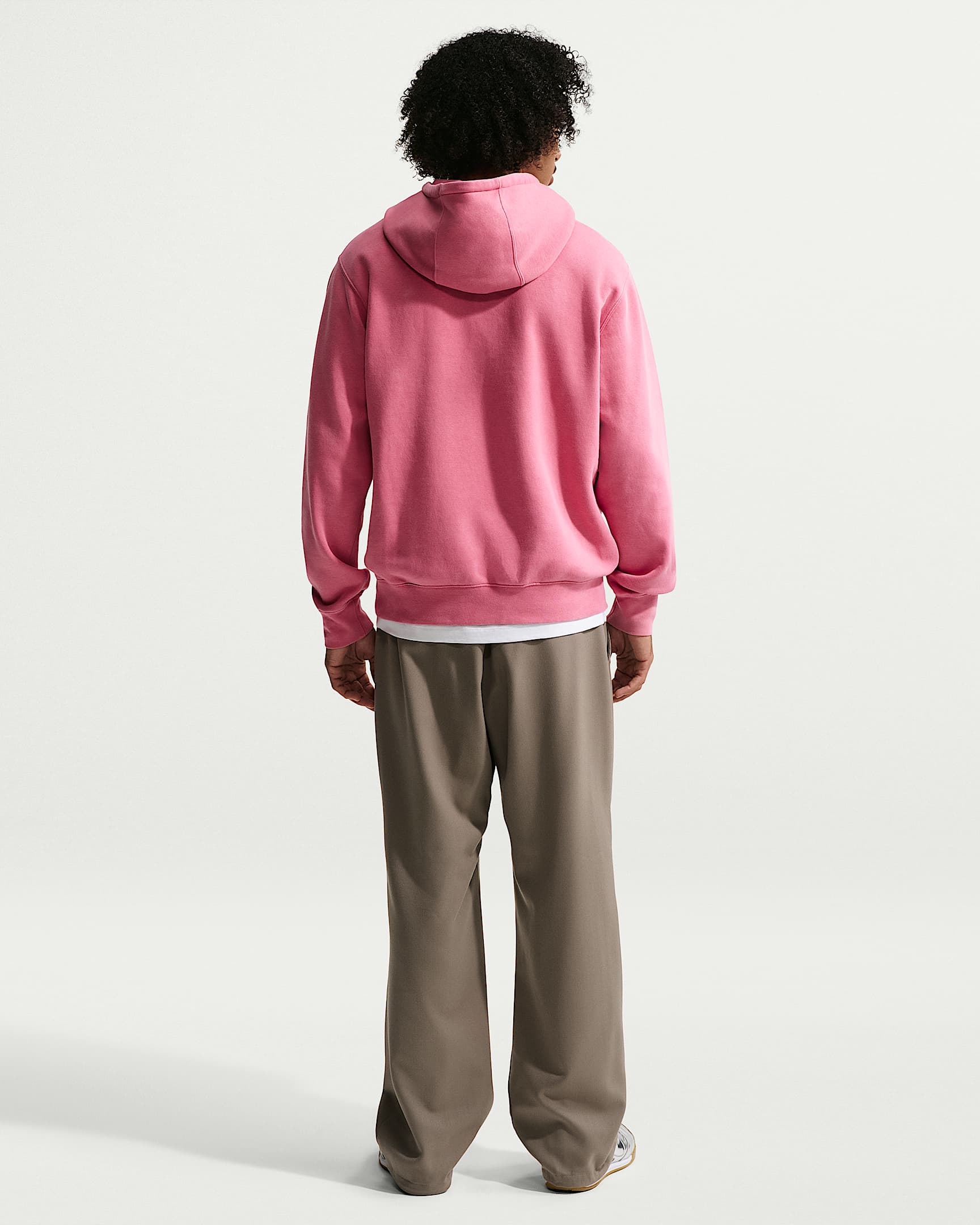 Nike Sportswear Club Men's Washed Fleece Hoodie - Peony/Peony