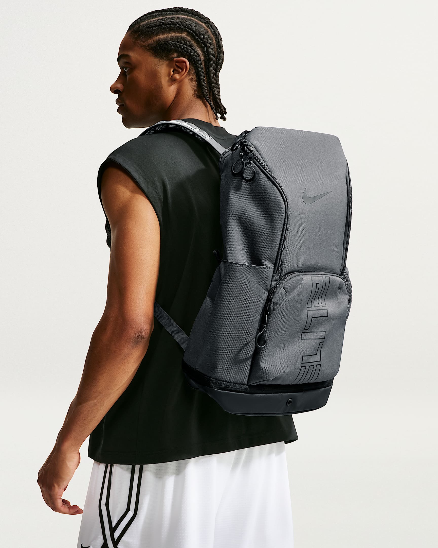 Mochila (32 L) Nike Varsity Elite - Gris hierro/Negro/Negro