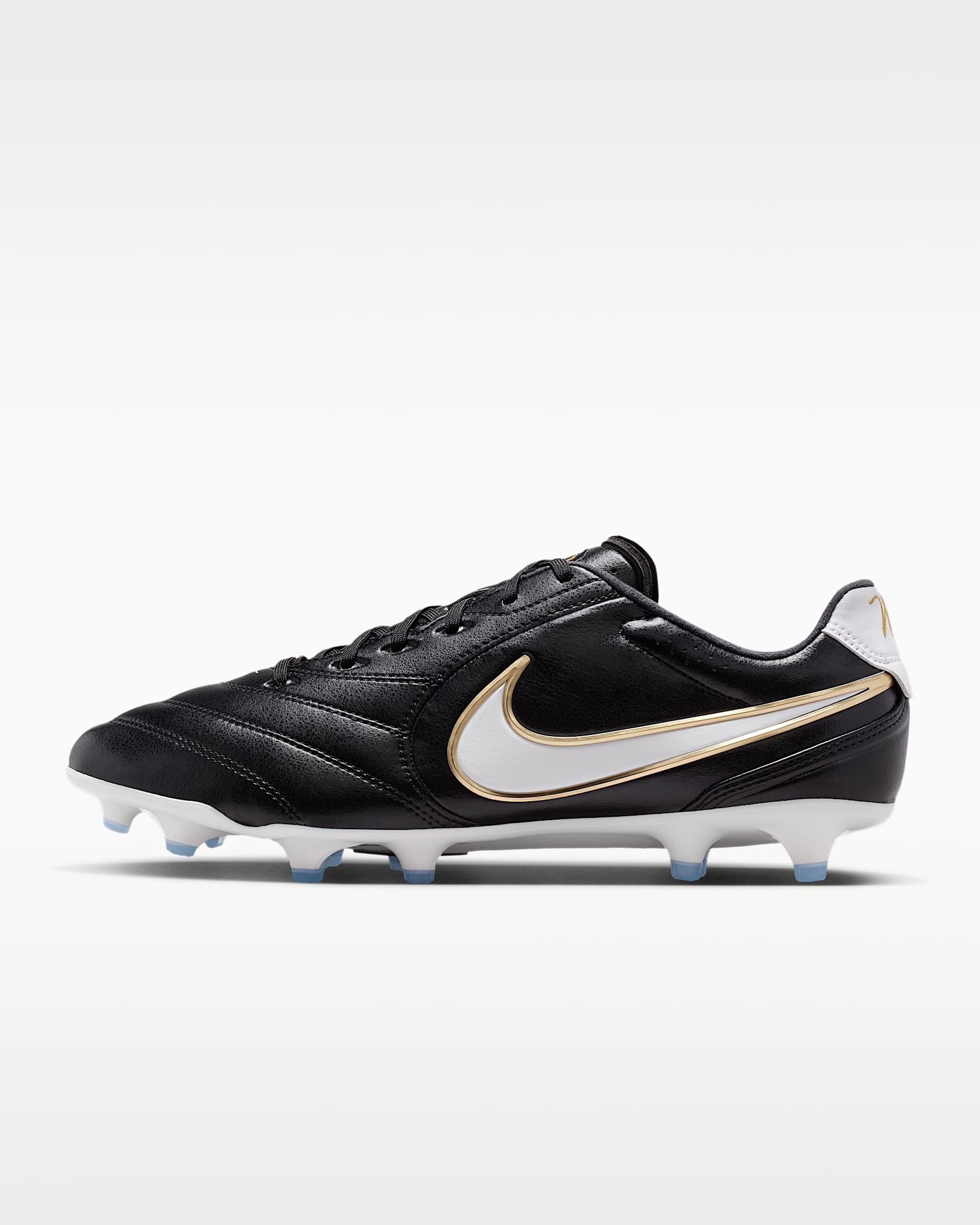 Nike Tiempo Ligera Pro Firm-Ground Low-Top Soccer Cleats - Black/White