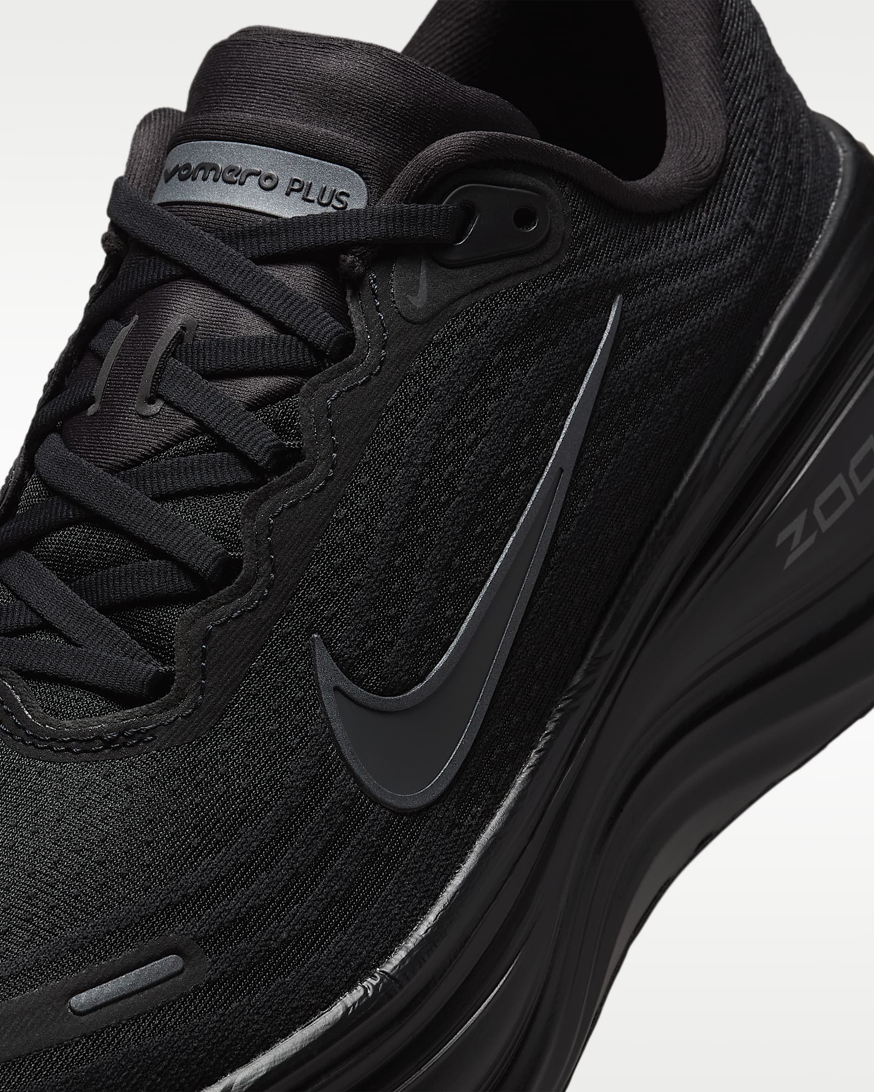 Nike Vomero Plus Men's Road Running Shoes - Black/Metallic Dark Grey/Cool Grey/Dark Smoke Grey